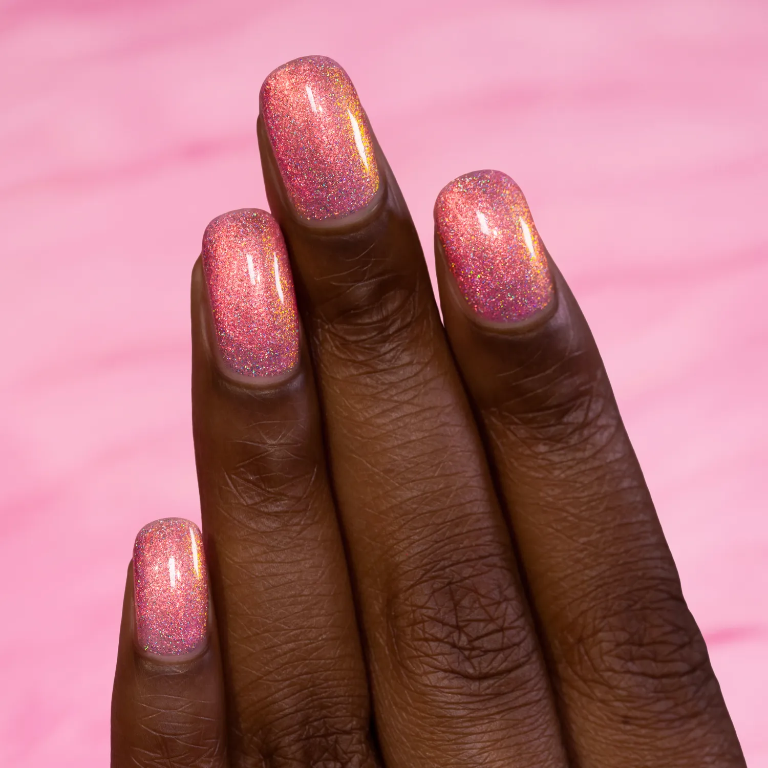 ILNP Sweet Tooth nagellack rosa holografisk jelly