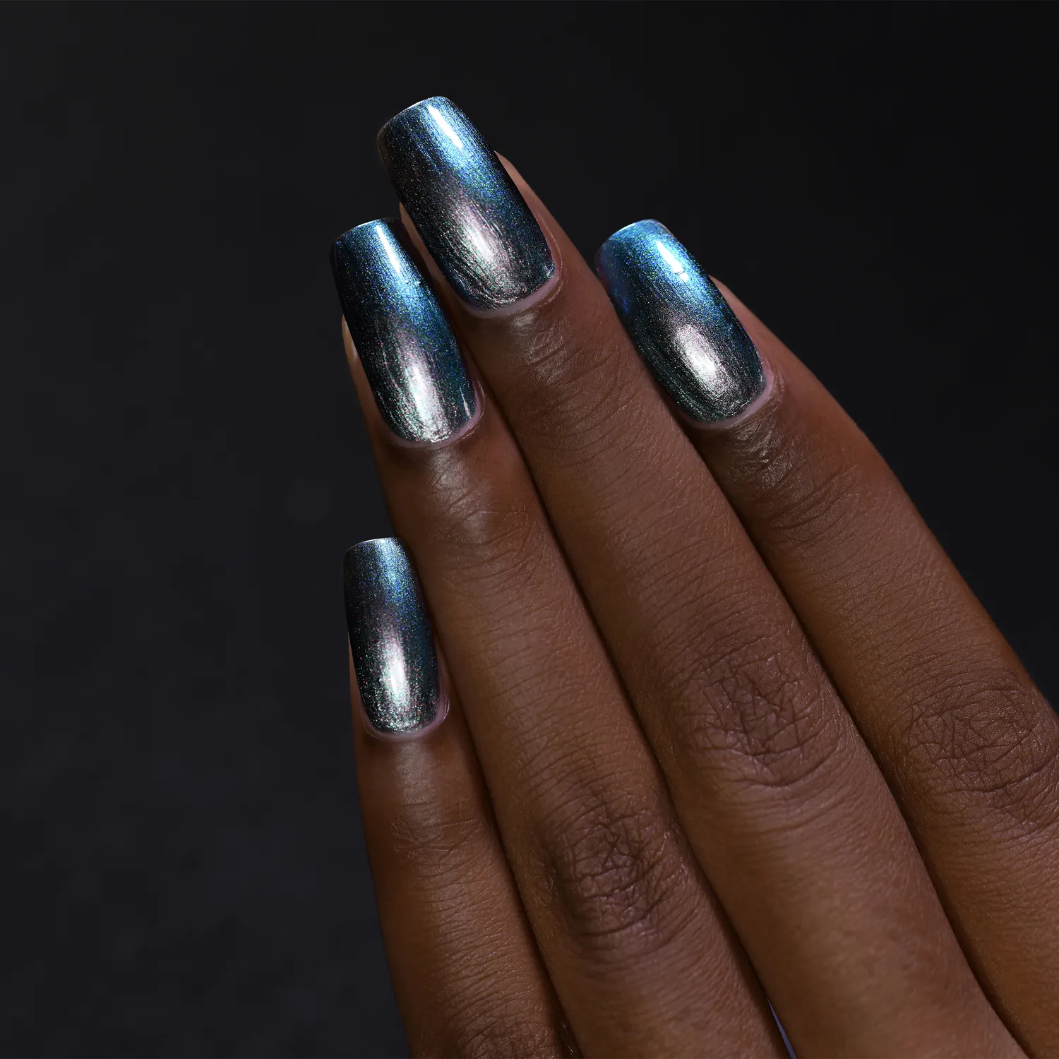 ILNP Ultra Chrome Stardust nagellack silver-teal skiftande