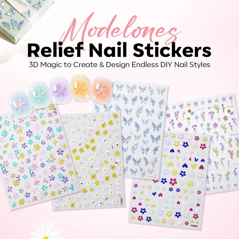 Modelones Spring Love nagelklistermärken 5-pack
