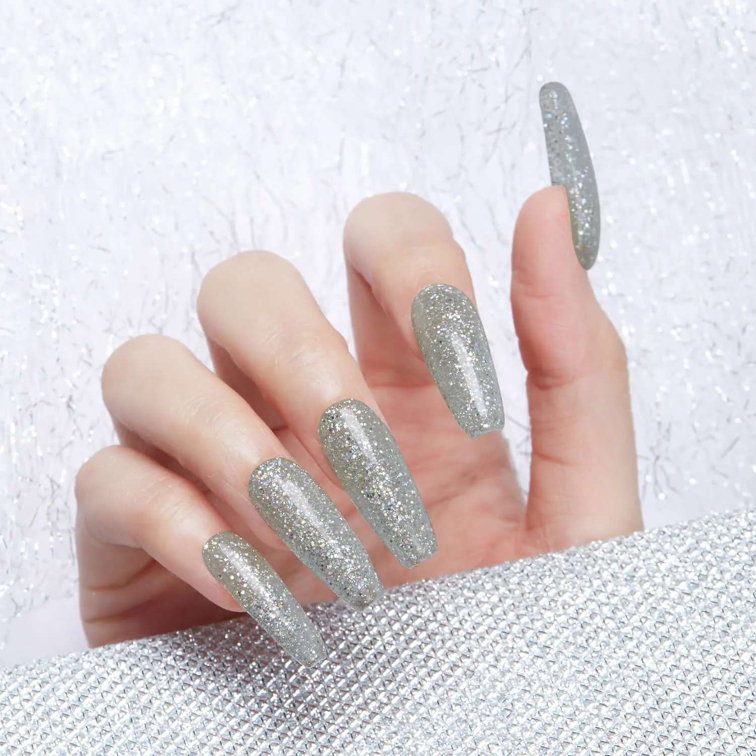 Modelones Radiant Silver polygel silver glitter 15g