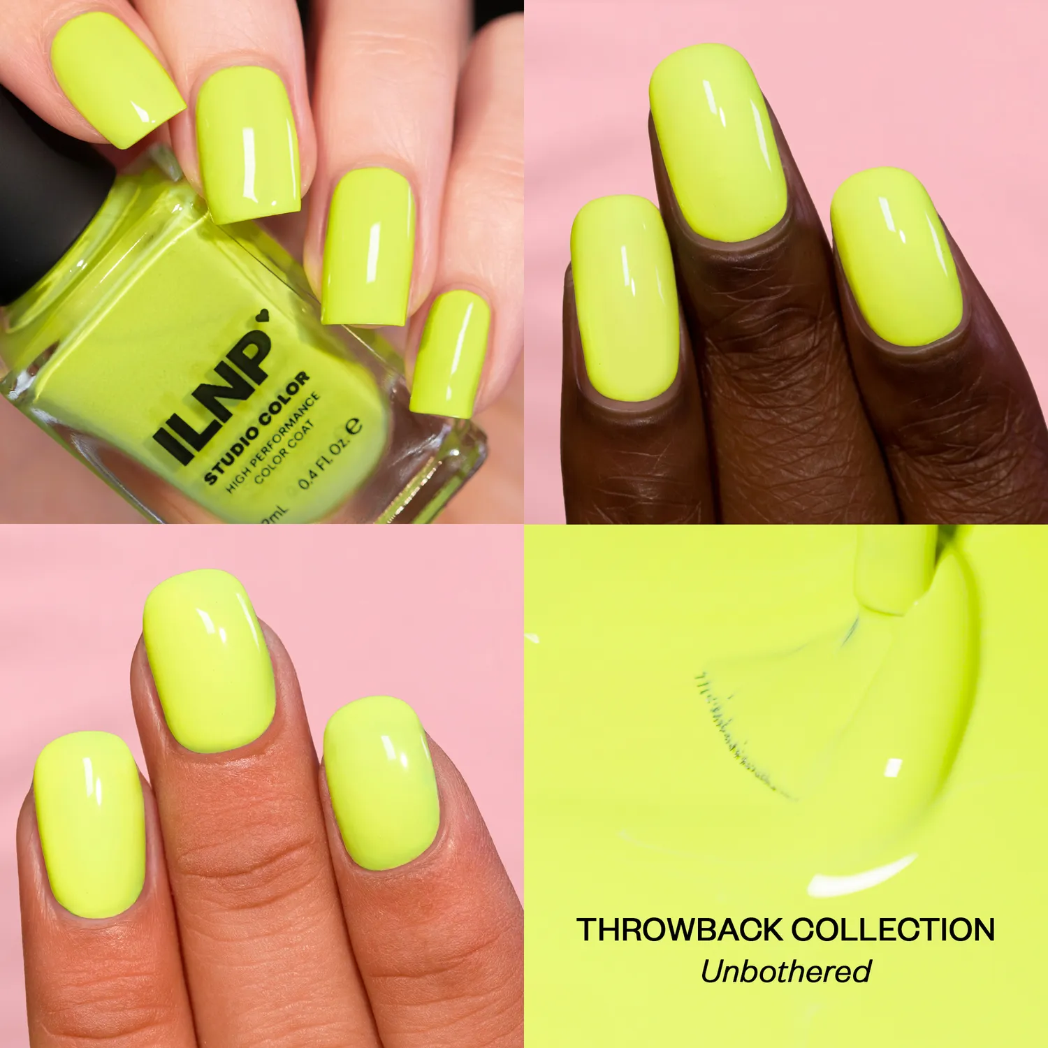 ILNP Unbothered nagellack gulgrönt krämlack 2-3 lager