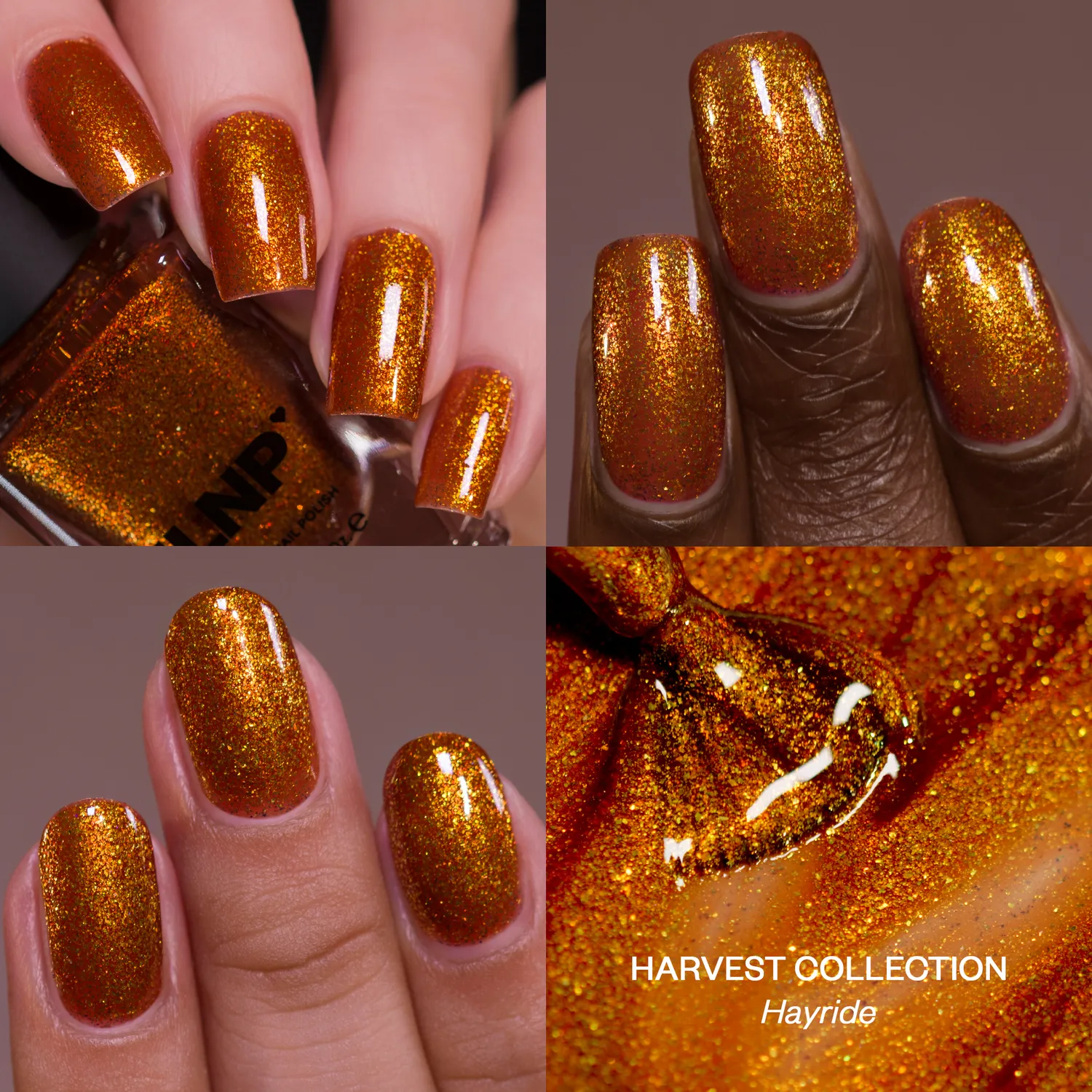 ILNP Hayride nagellack gyllengul gnistrande