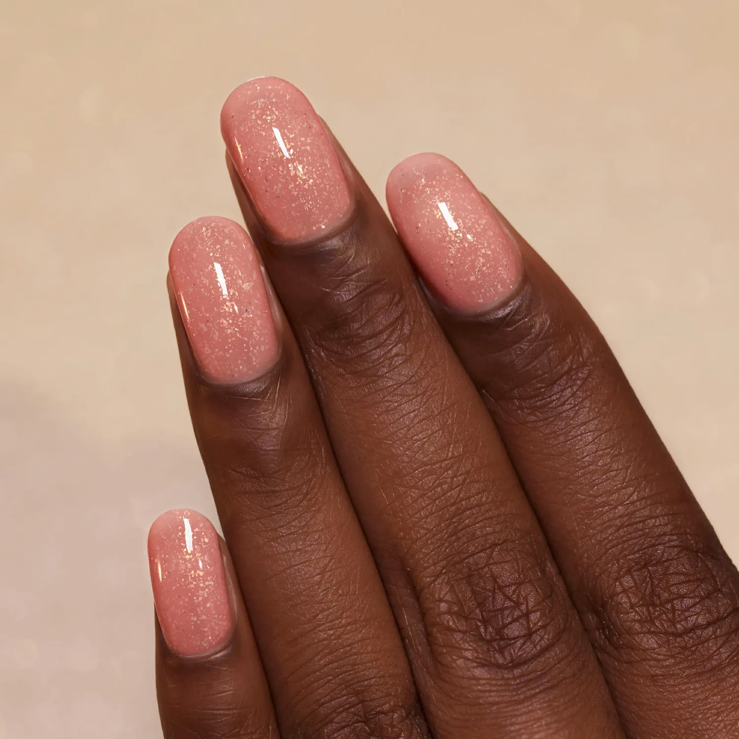 ILNP Golden Hour Whisper nagellack rosa iriserande jelly