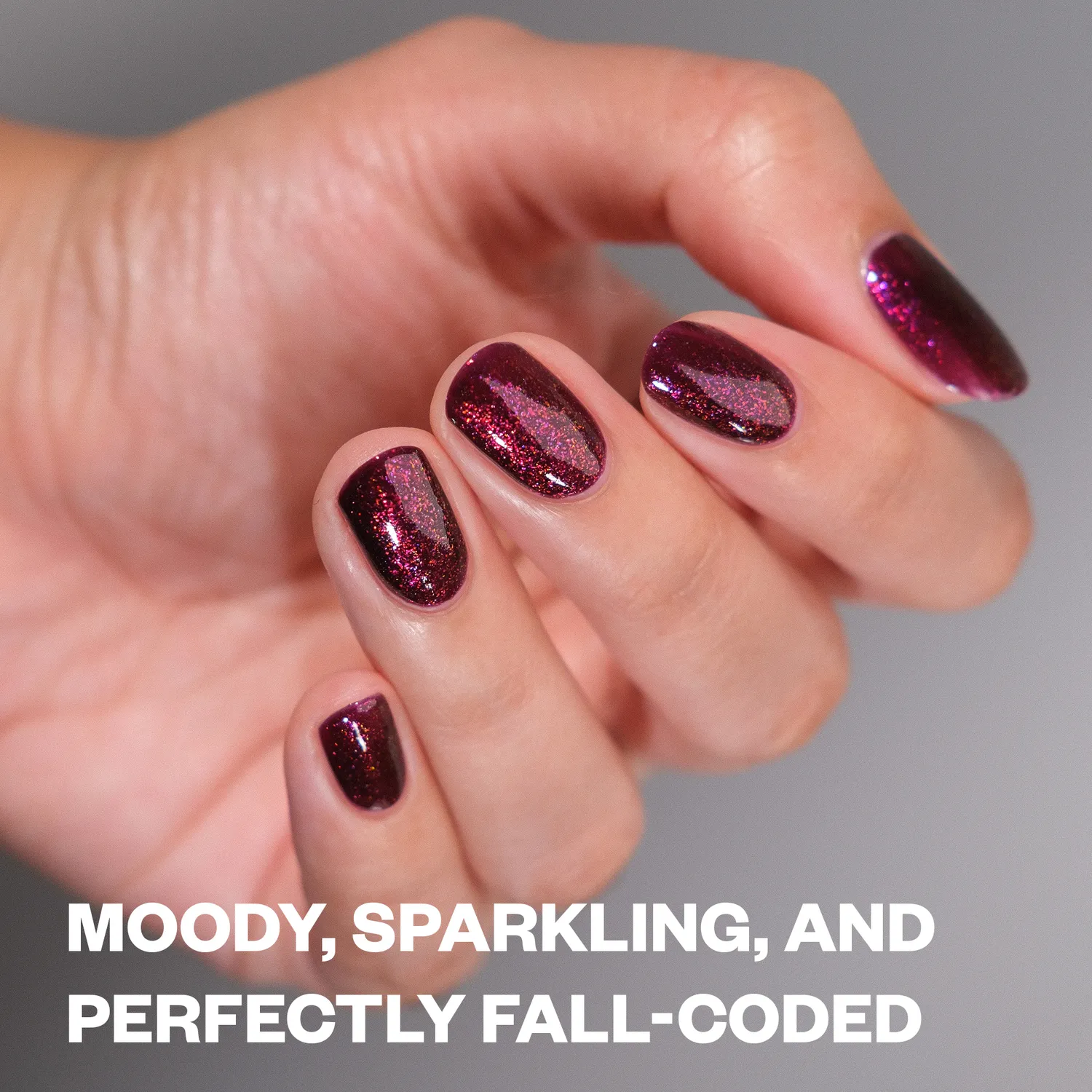 ILNP Harvest Dakota nagellack mörkbär glitter