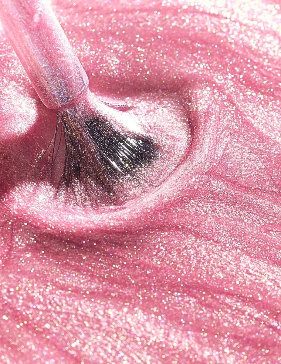 Le Mini Macaron Rose Gold gellack glitterrosa