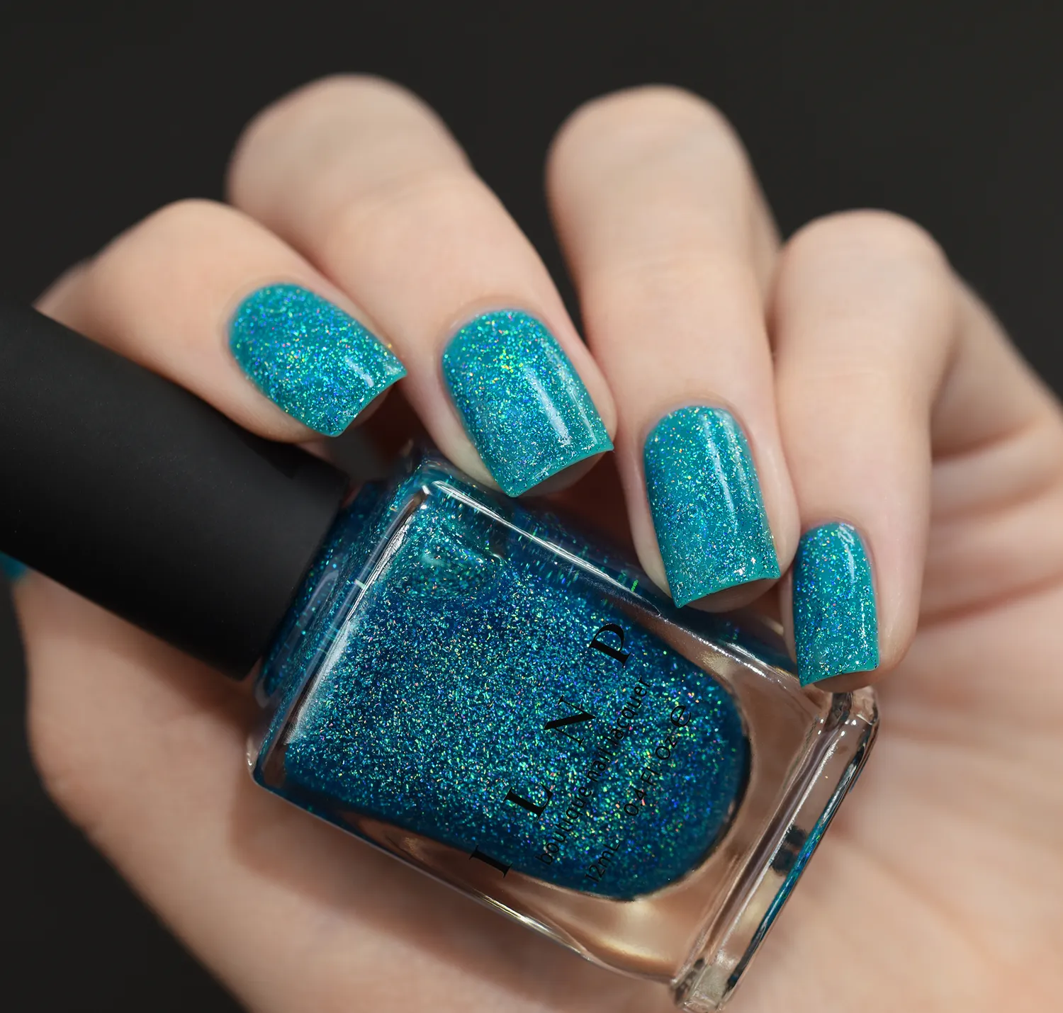 ILNP Surfboard nagellack turkos holografisk