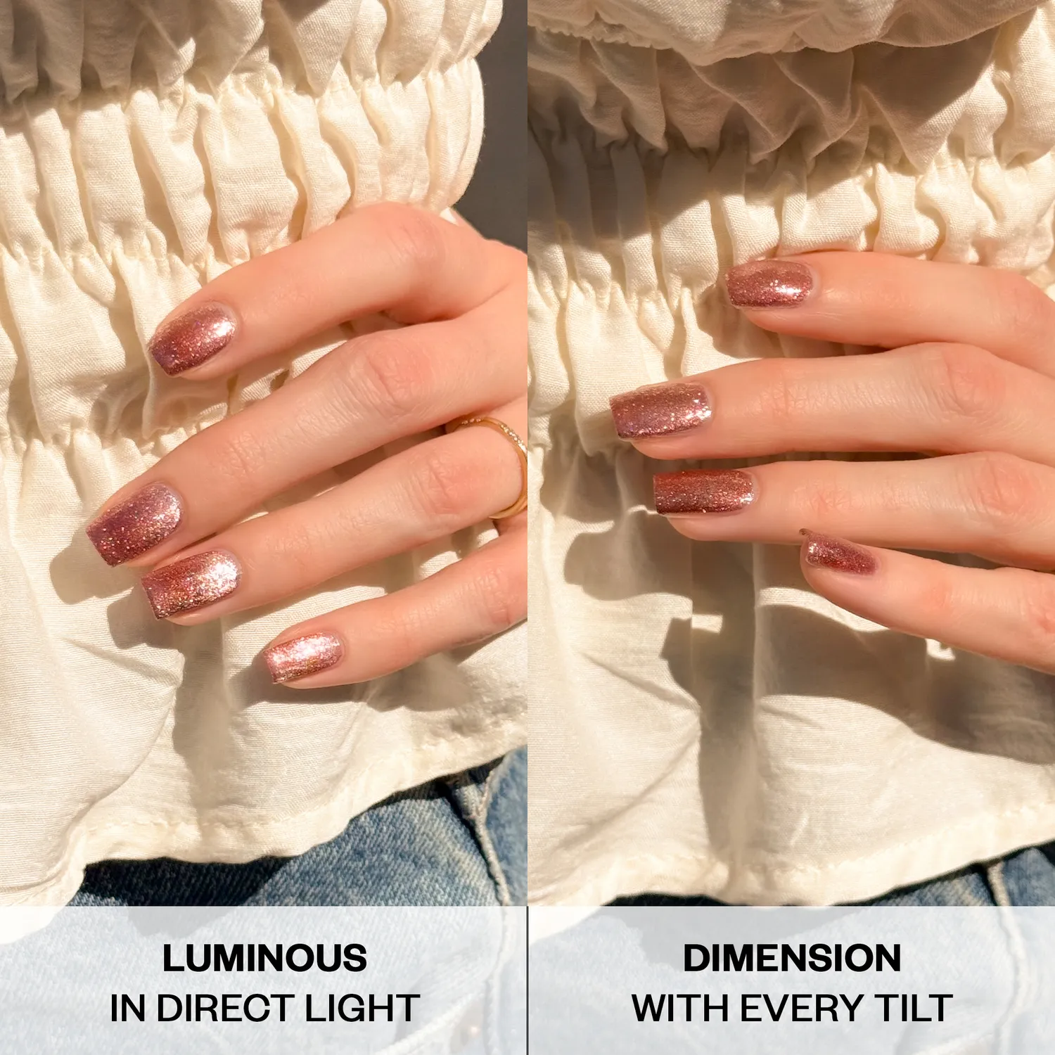 ILNP Rosé magnetiskt nagellack rosa holo