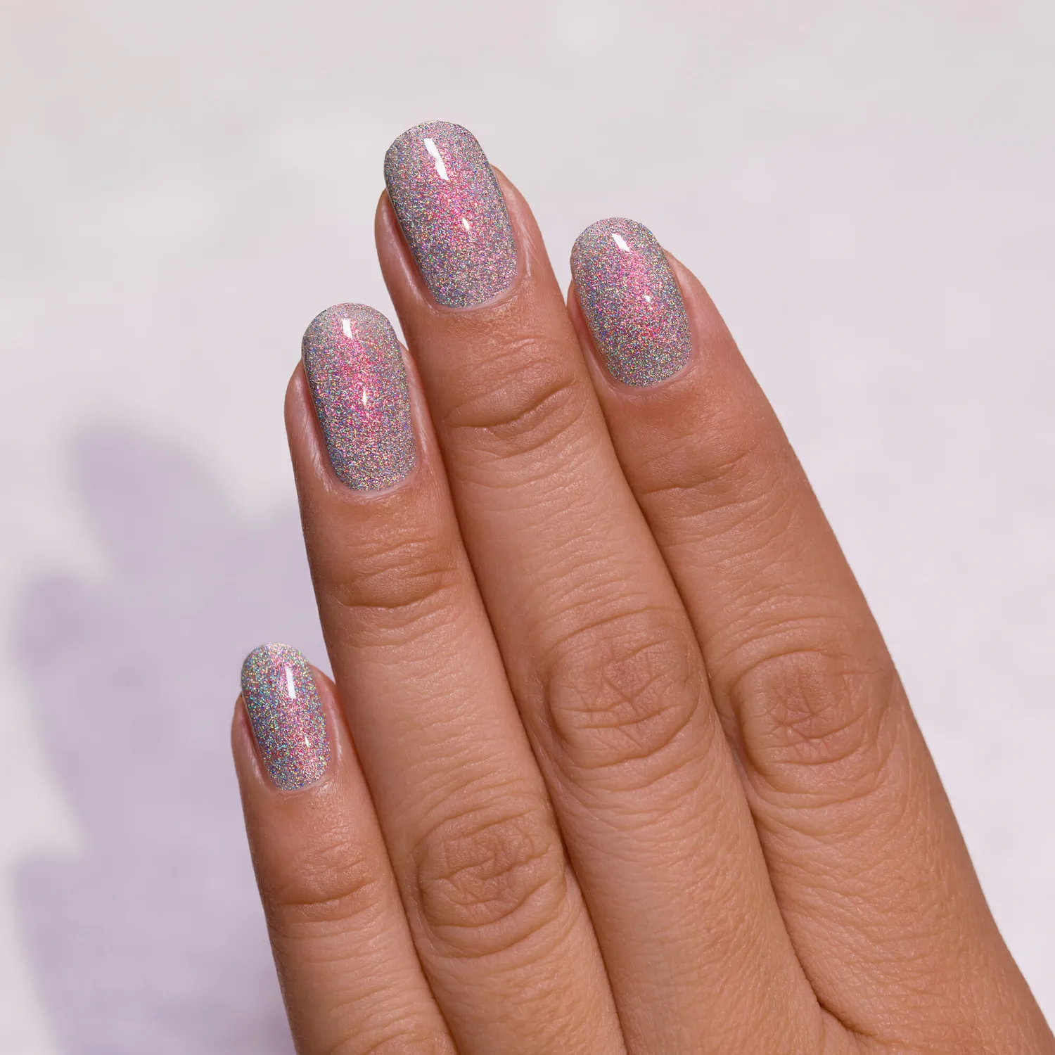 ILNP Color Kissed Rosewater nagellack holografiskt rosenrött