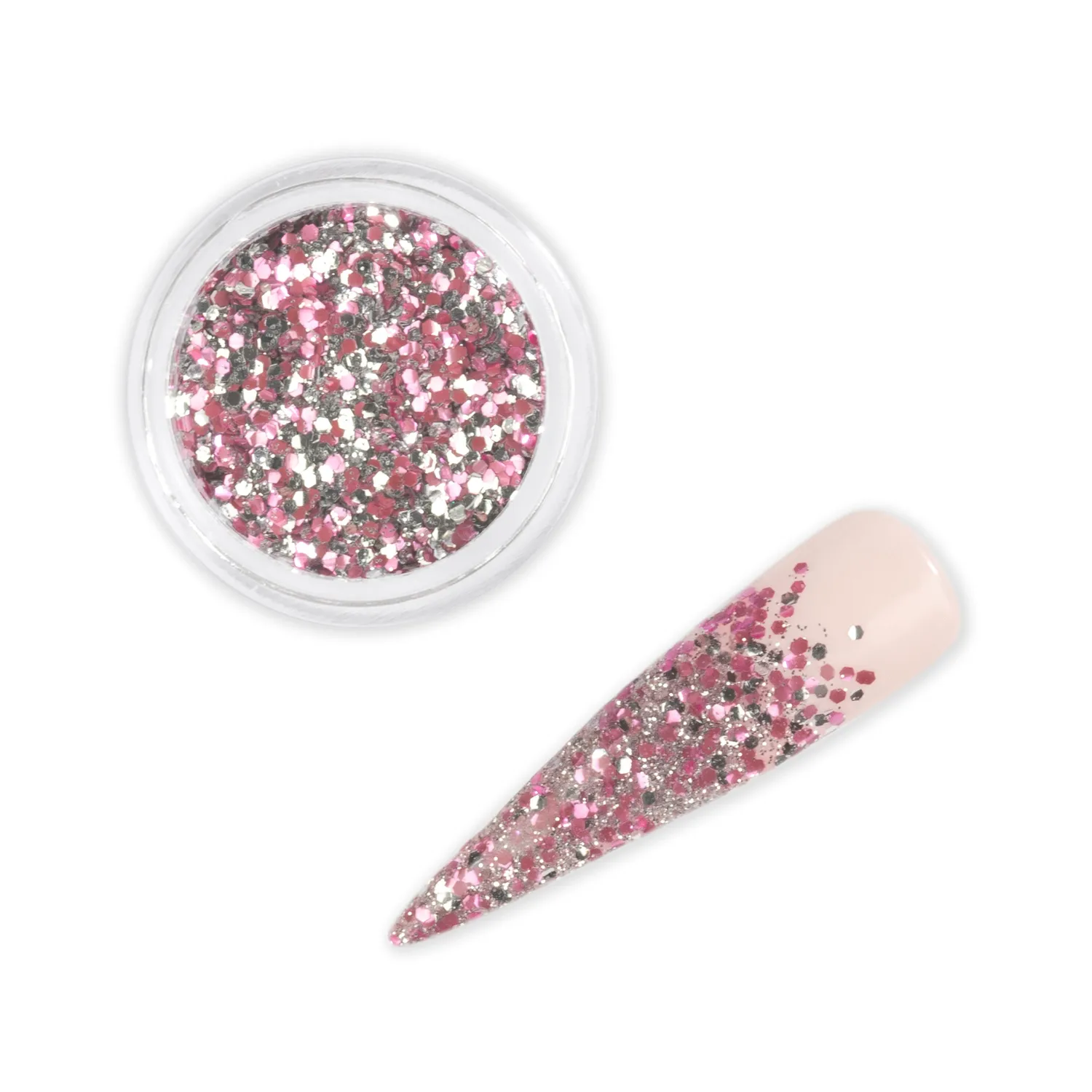 Iz Beauty Disco Mix glitter 6g cerise silver