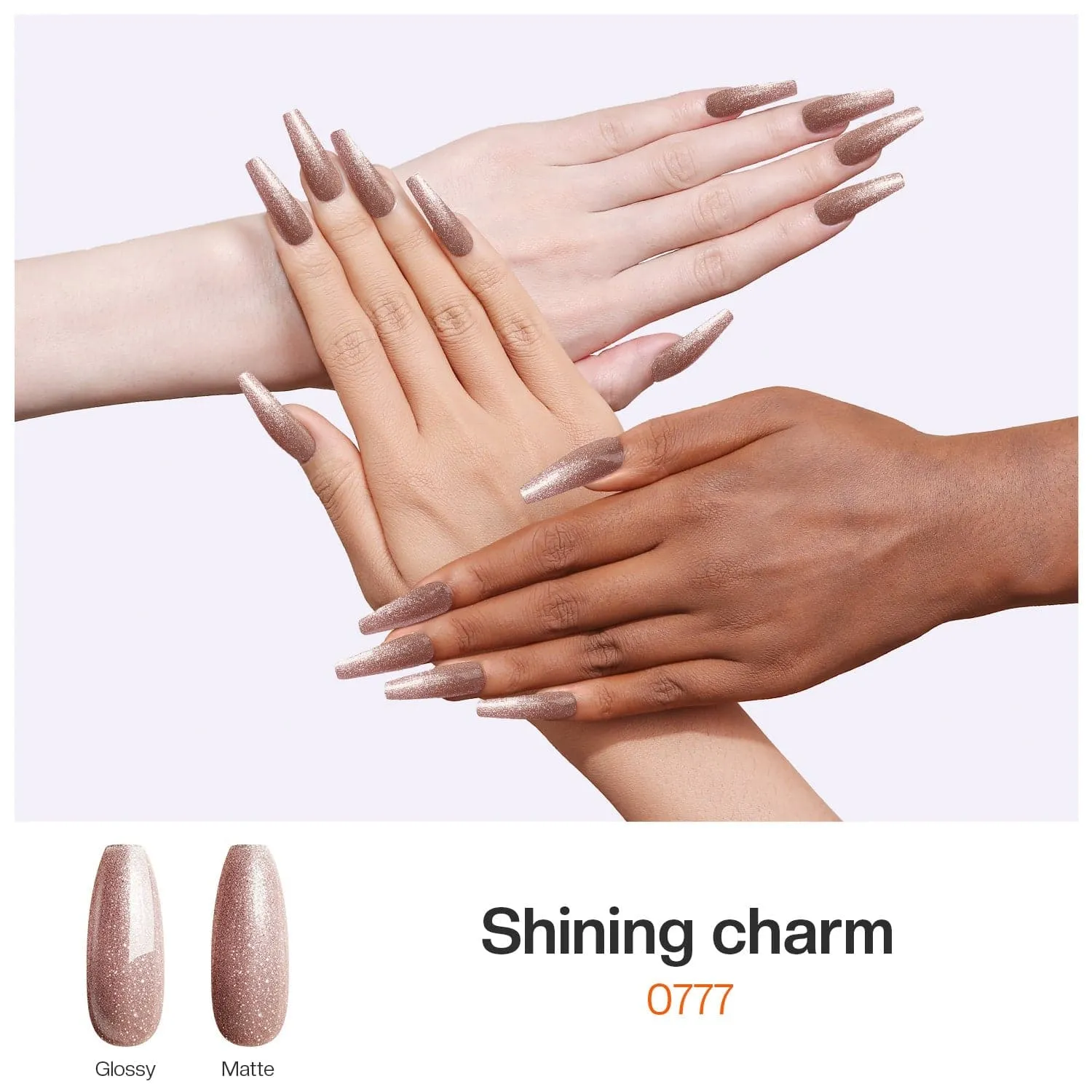 Modelones Inspire Gel Shining Charm gellack 15 ml brun shimmer