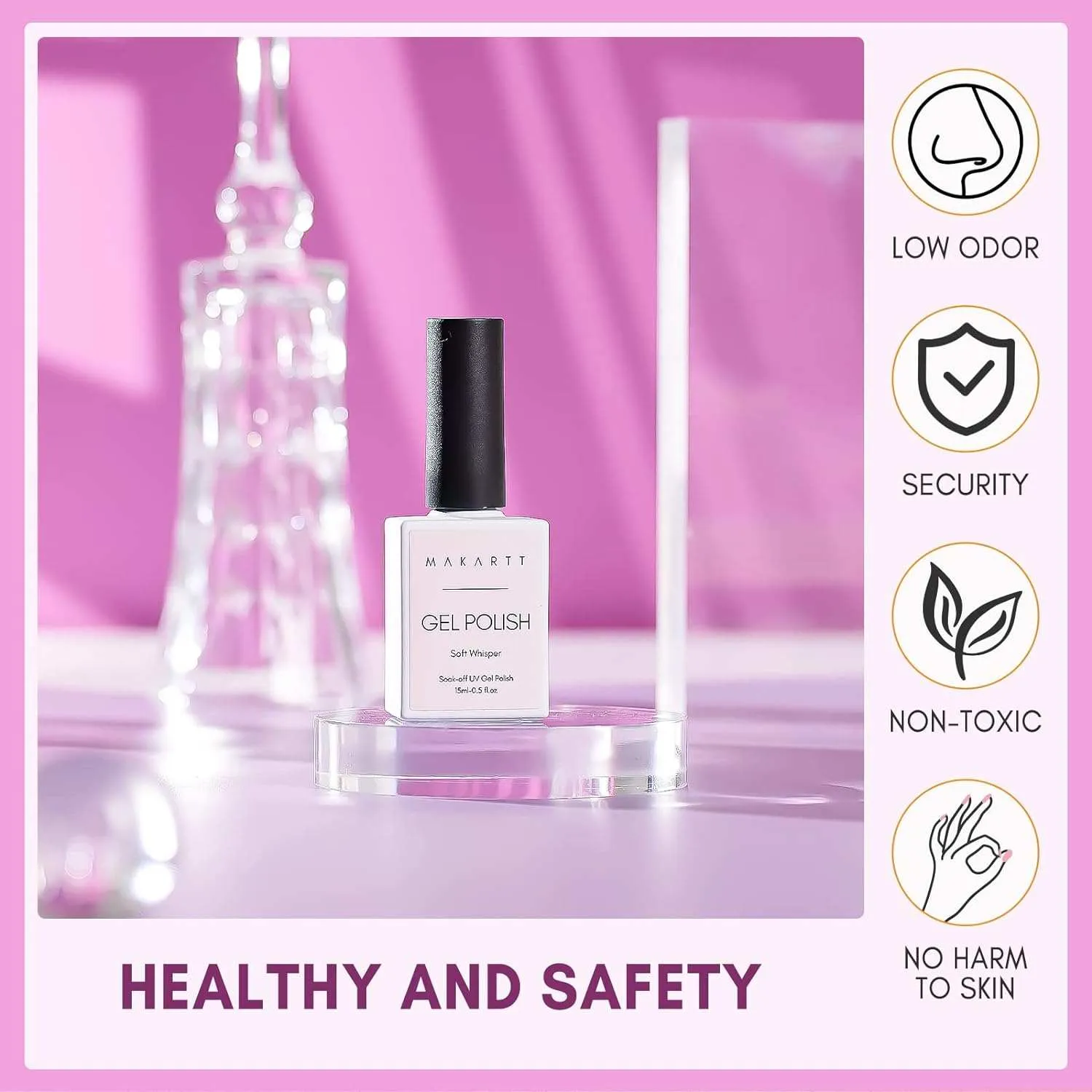Makartt Nail Gel Polish gellack noir blanc kit