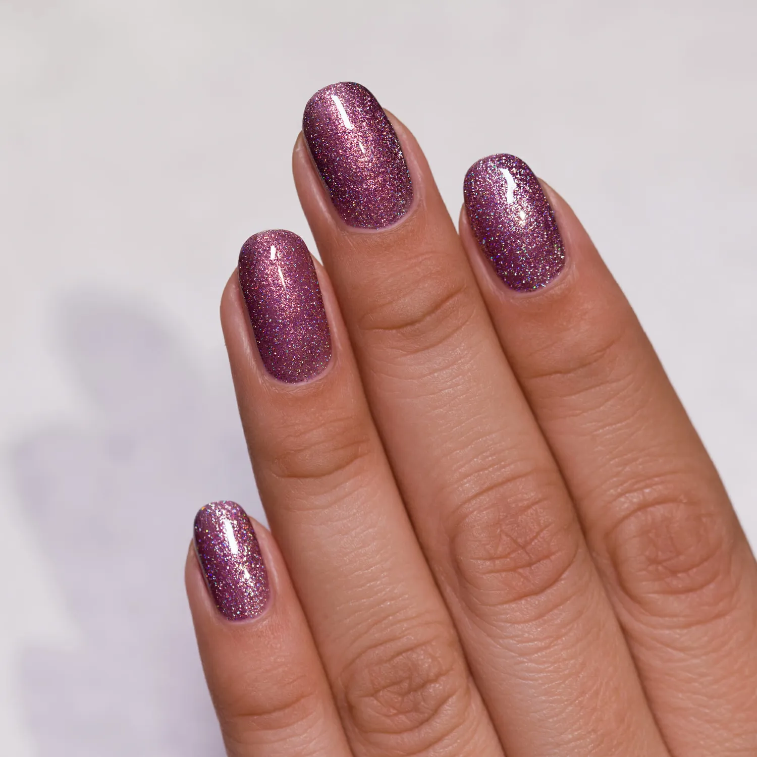 ILNP No Promises nagellack mörkrosa metallic