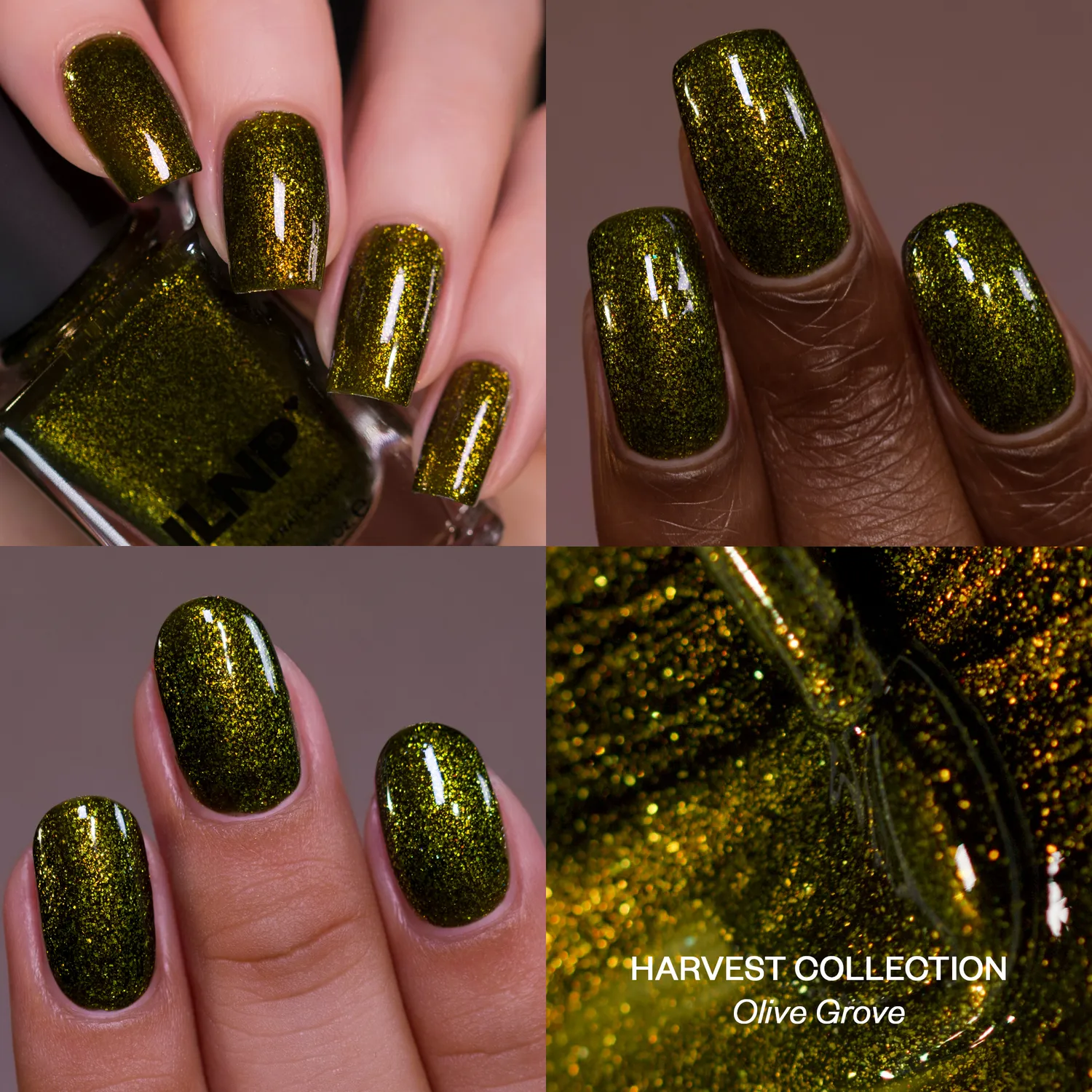 ILNP Harvest Olive Grove nagellack olivgrön skimmer