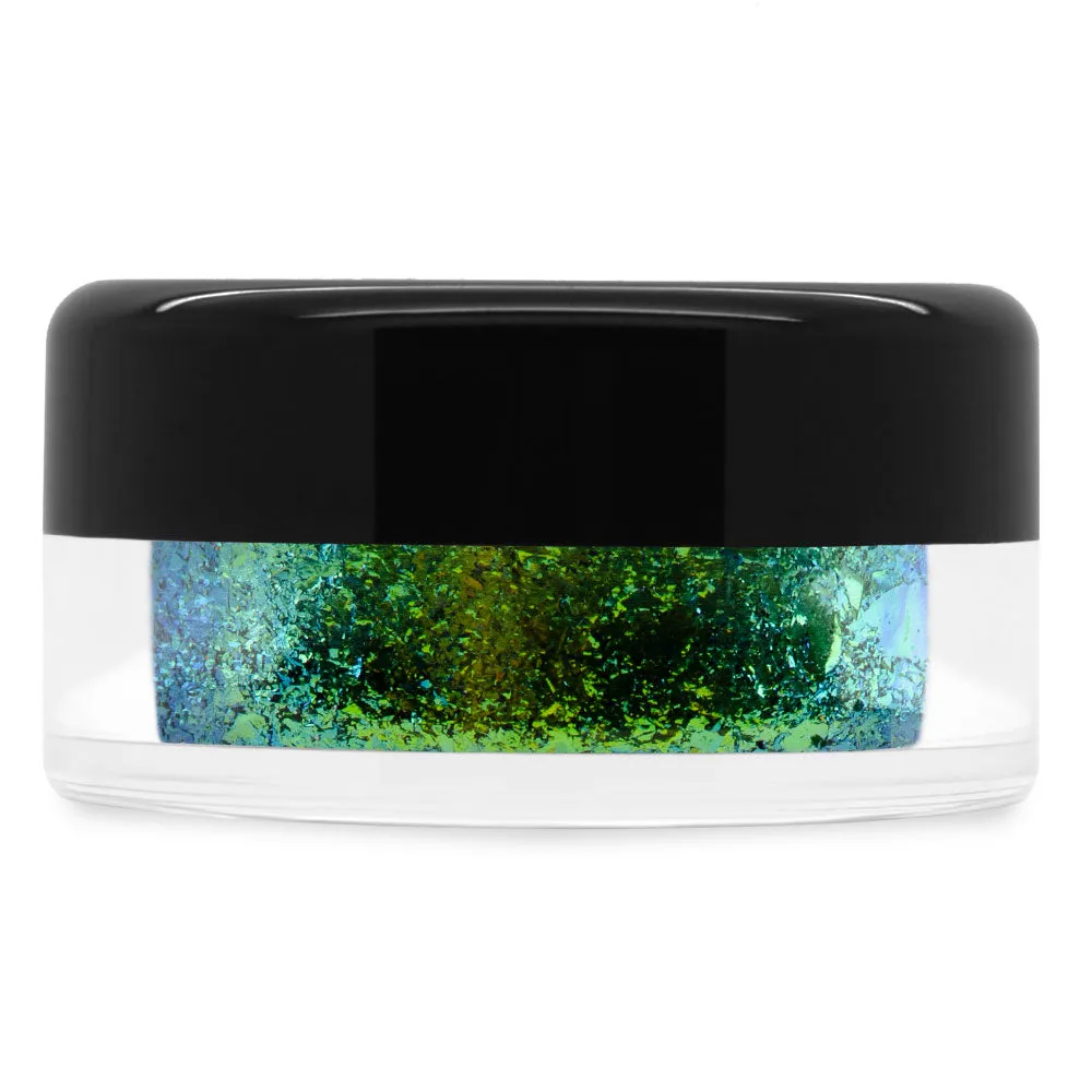 Iz Beauty Lime Blue Chameleon Chrome Flakes nagelfolie