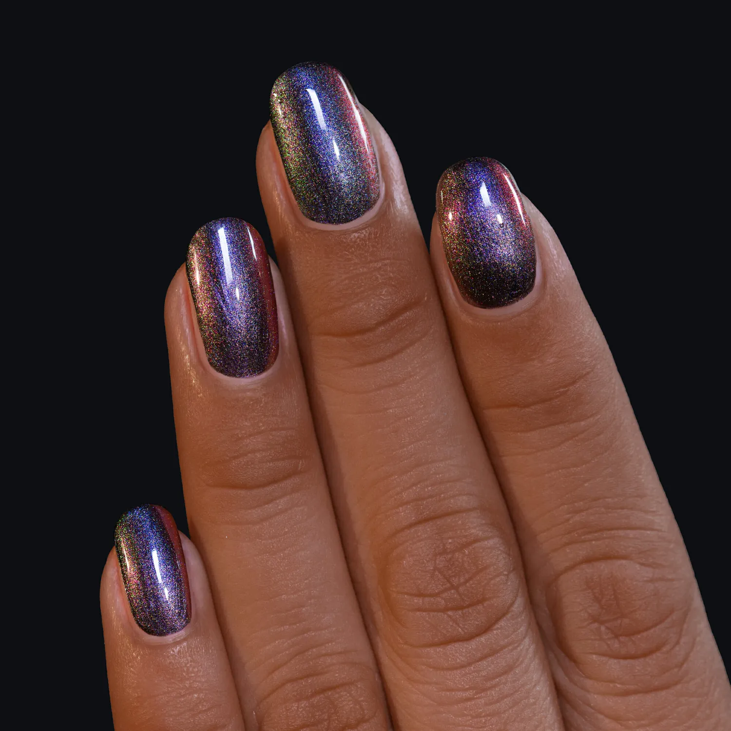 ILNP Cosmos Orbit nagellack gråblå multikrom
