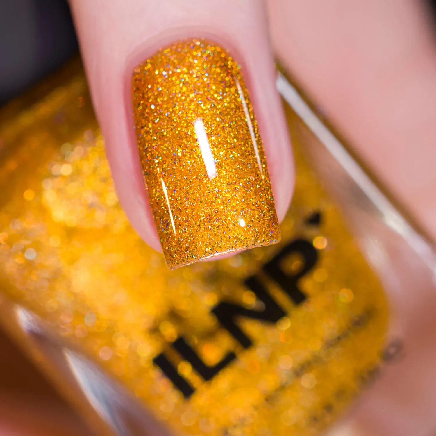 ILNP Tropics Sunglow nagellack guld orange holografiskt