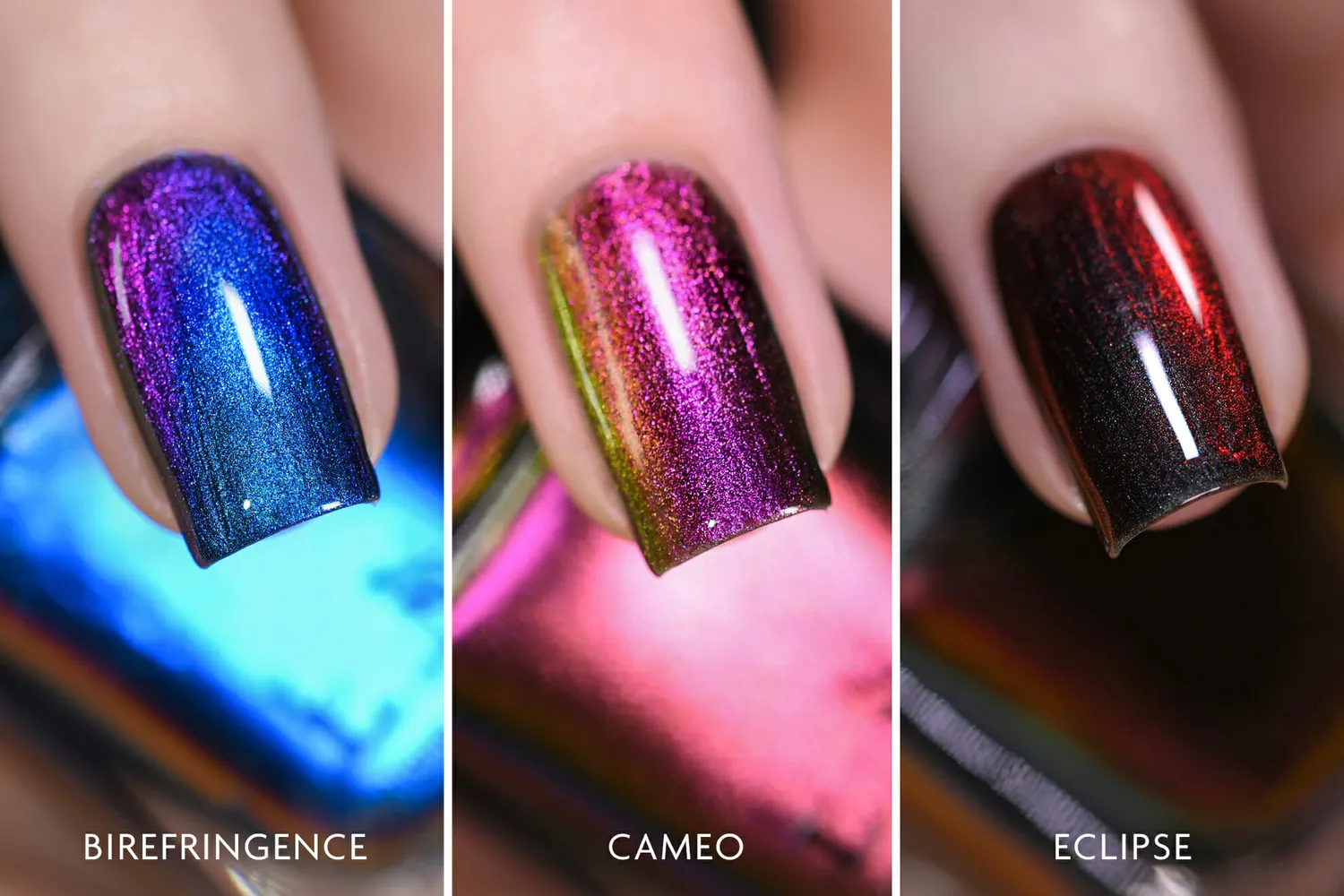 ILNP Ultra Chrome nagellack set 3-pack krom