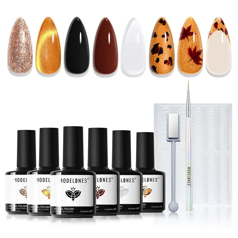 Modelones Amber Moments gellack 6-pack marmor