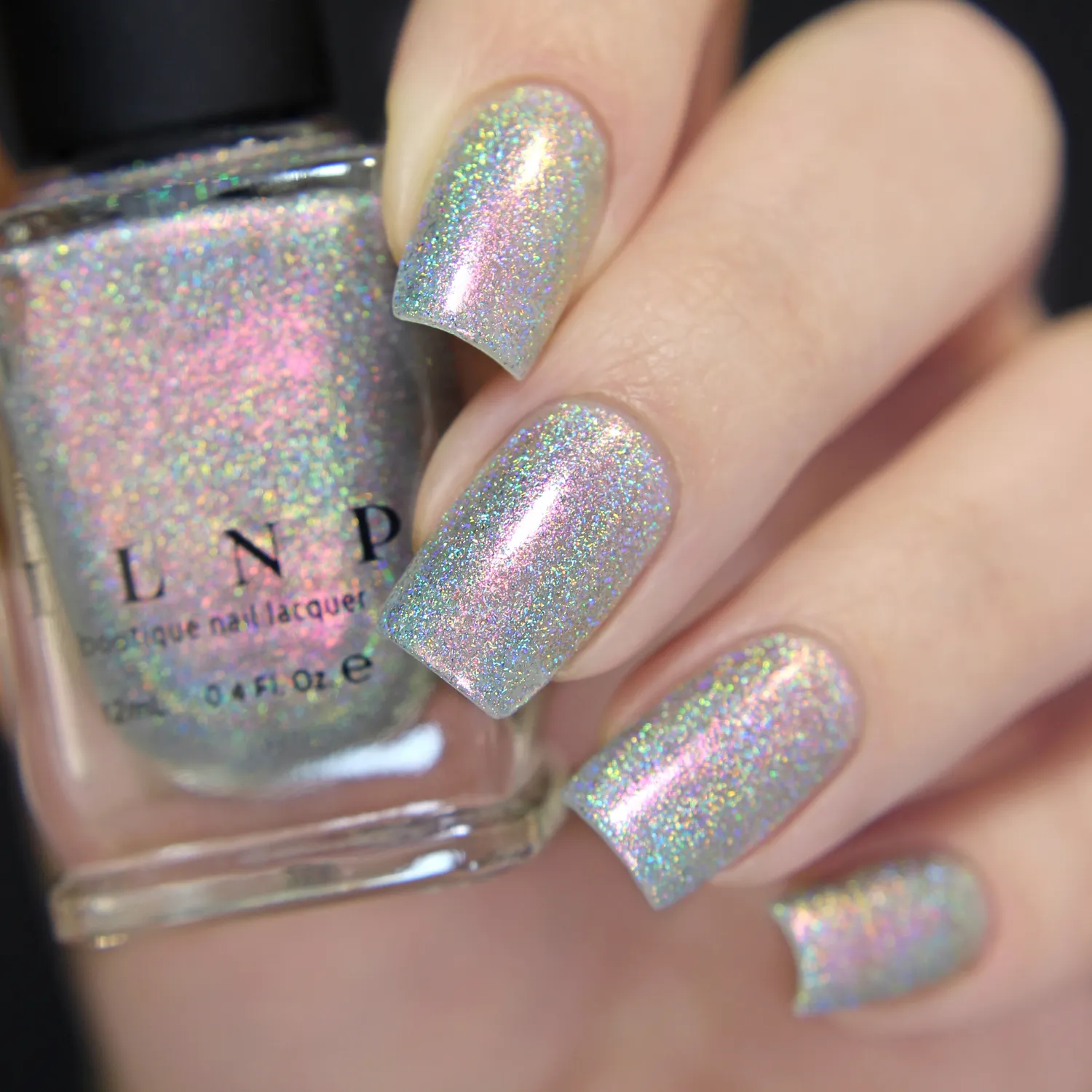 ILNP Color Kissed Rosewater nagellack holografiskt rosenrött