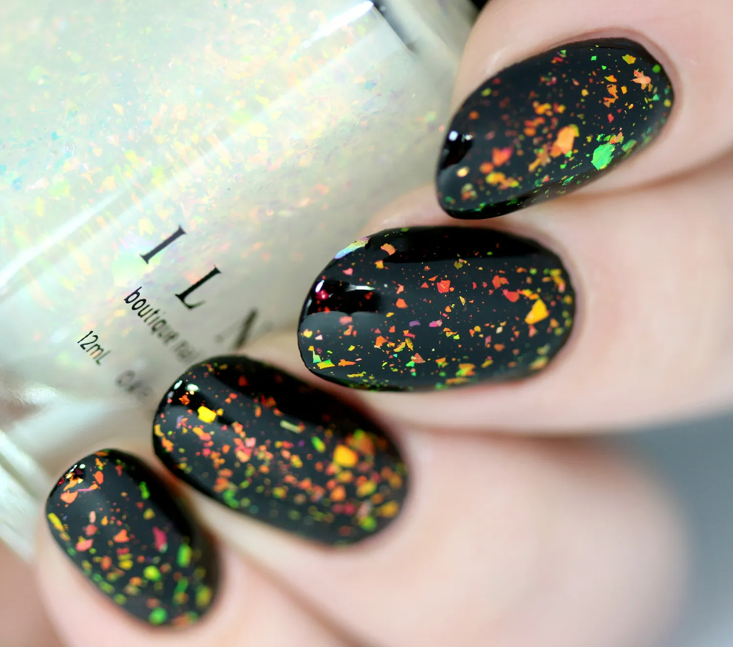 ILNP Encore nagellack topper orange-grönt skifte