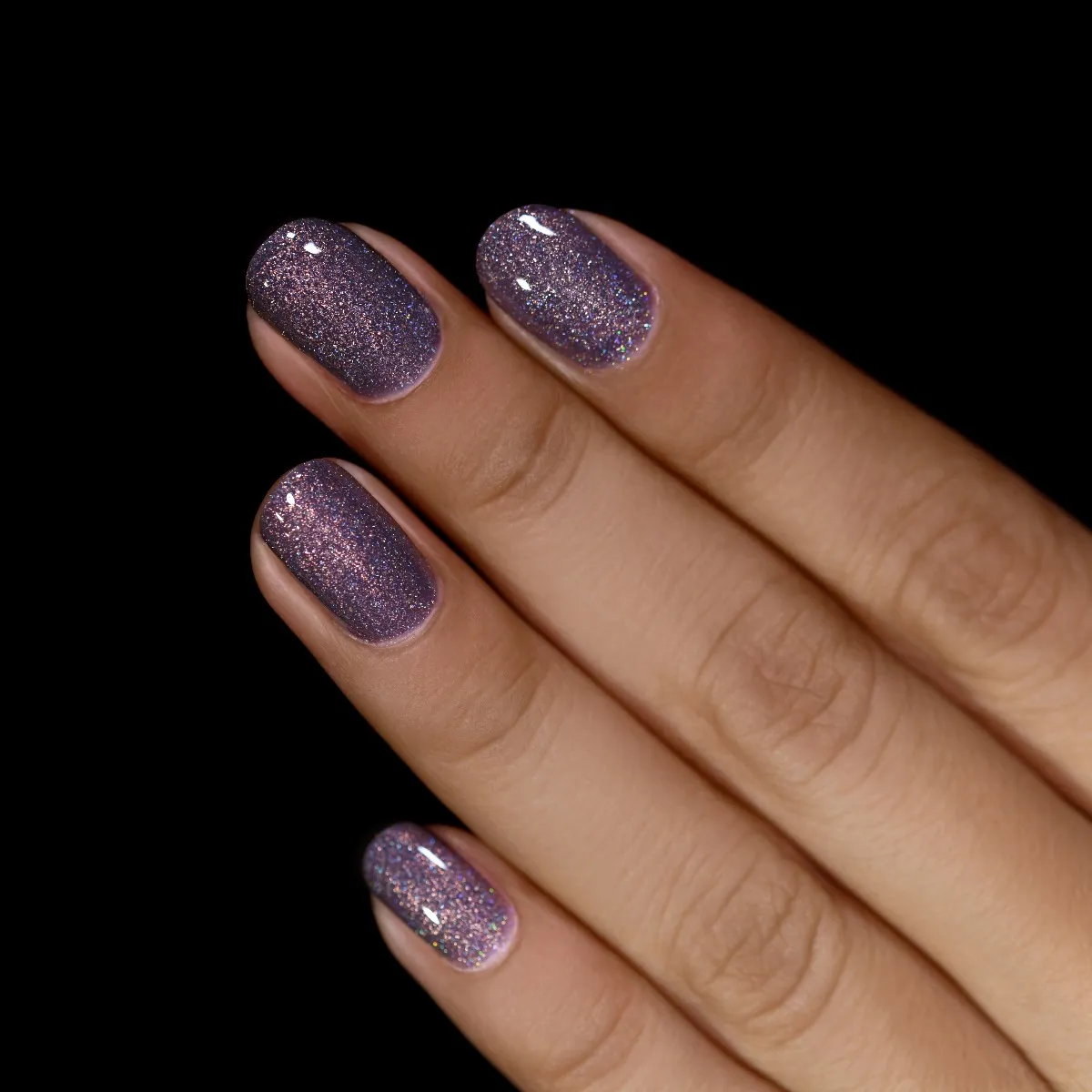 ILNP Chateau nagellack grått holografiskt skimmer
