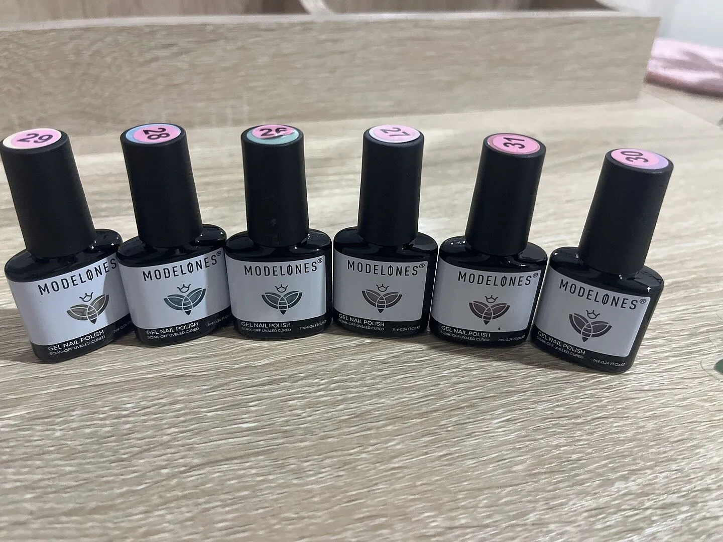 modelones All About Pink gellack 6-pack rosa kräm