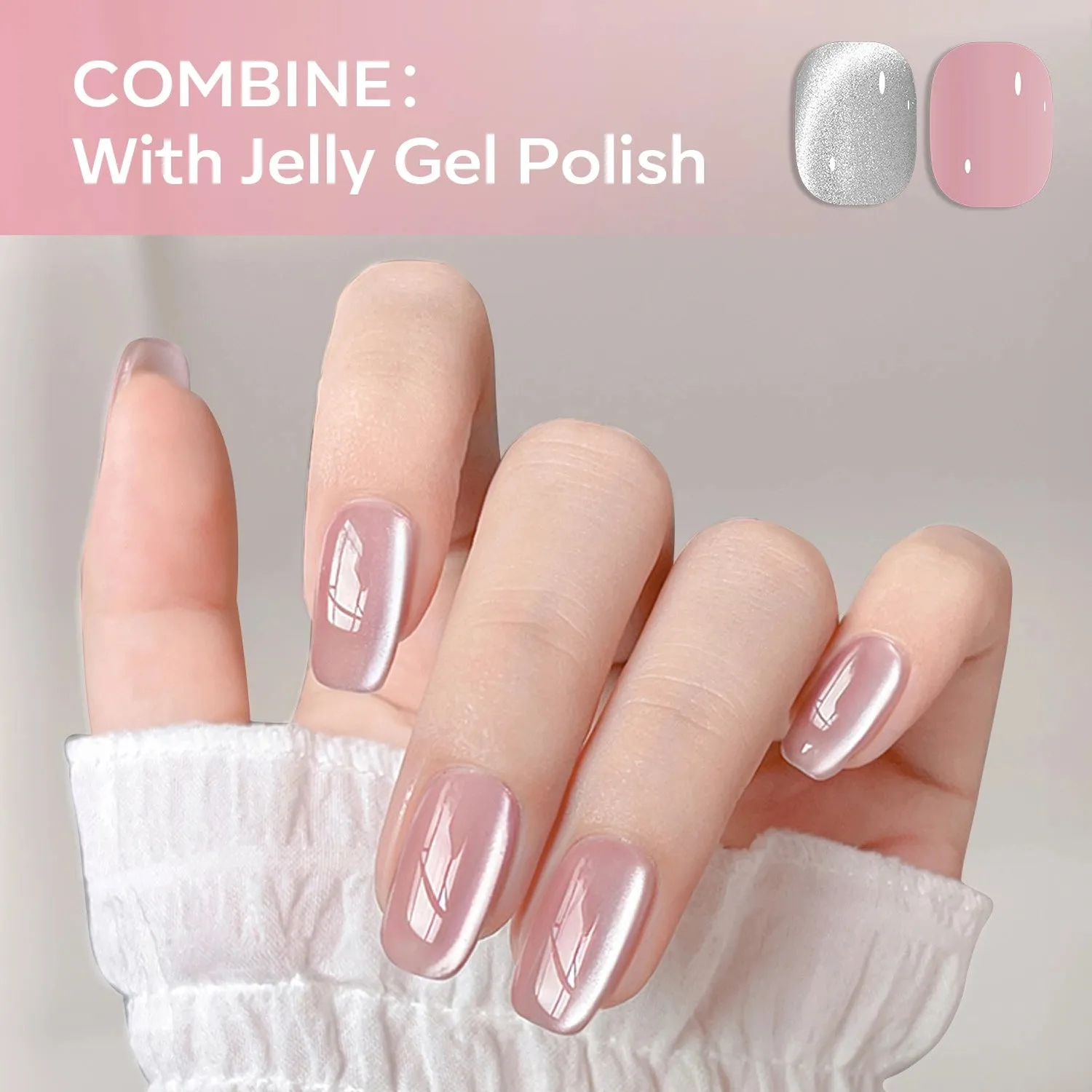 Modelones Inspire Gel Milky Dust gellack 15 ml grå cat eye