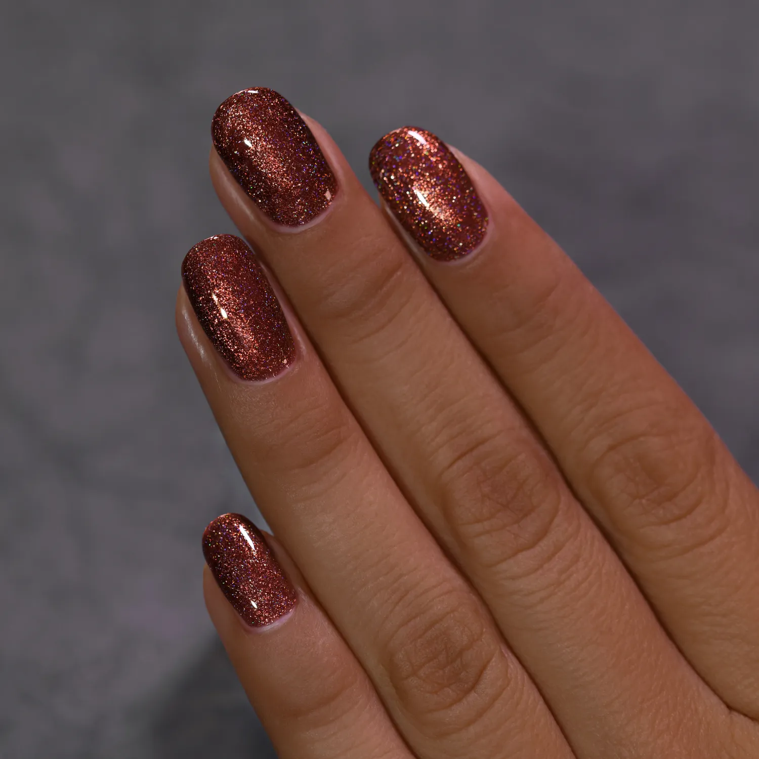ILNP Misery nagellack bränd orange holografiskt