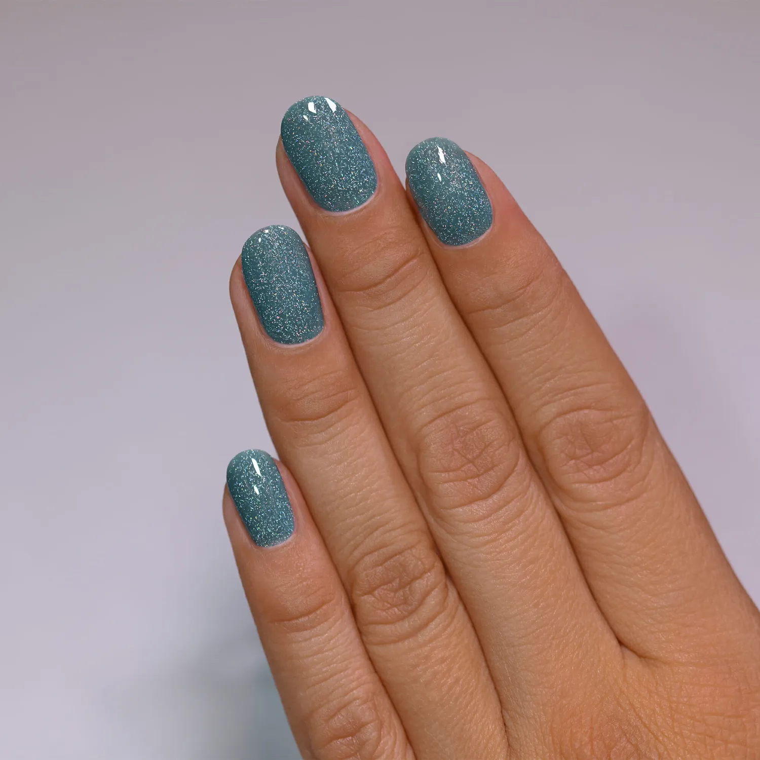 ILNP Aspen nagellack dämpad turkos krämig holo