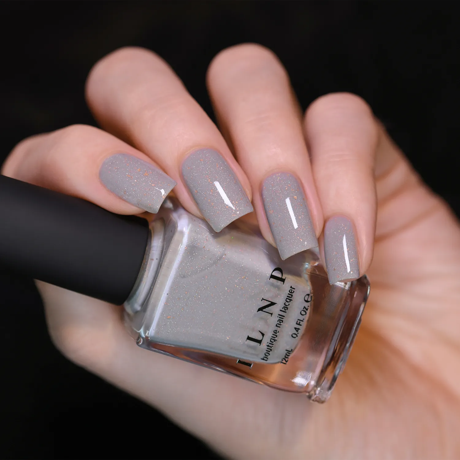 ILNP Tombstone nagellack bengrå holografisk