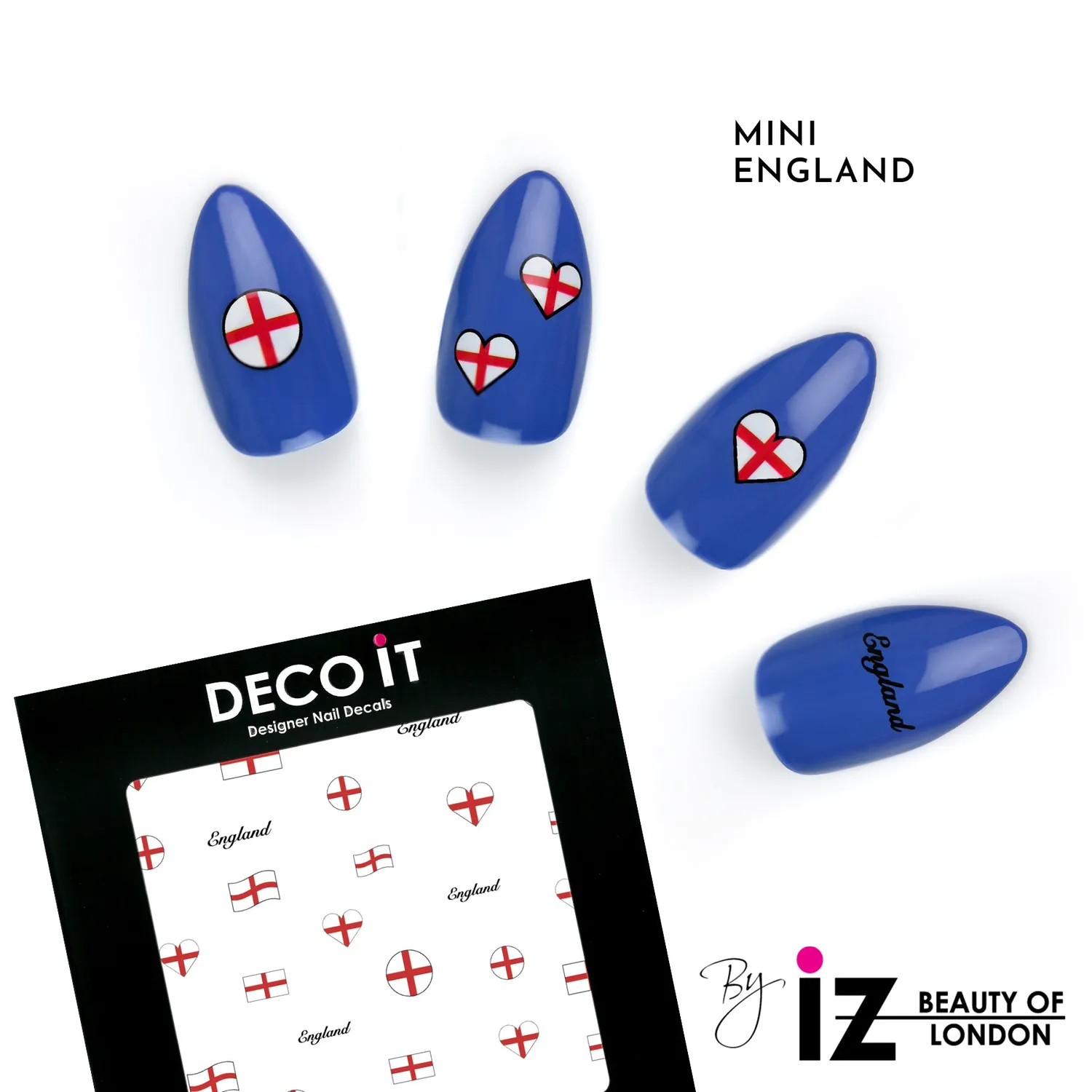 Iz Beauty MINI England Flag nageldekalar mini