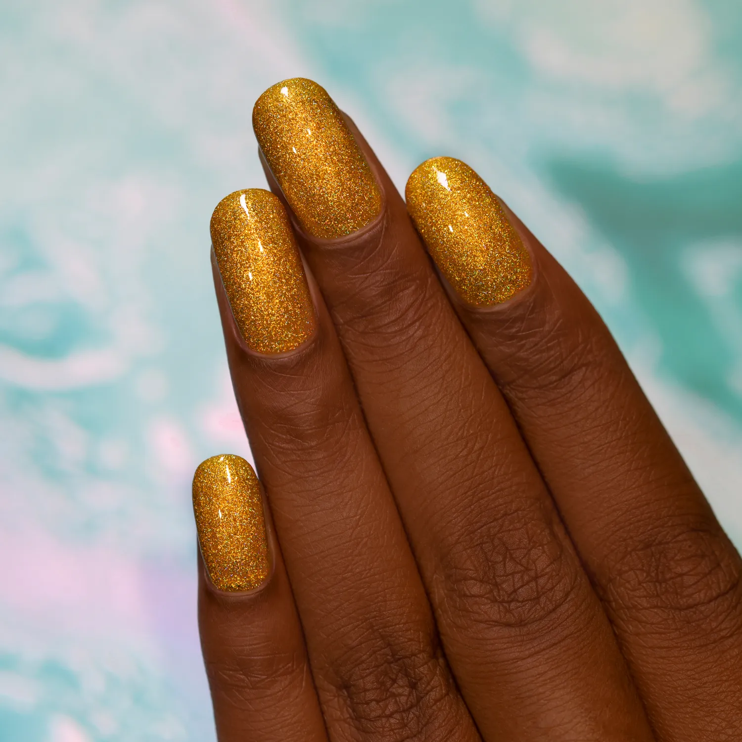 ILNP Tropics Sunglow nagellack guld orange holografiskt