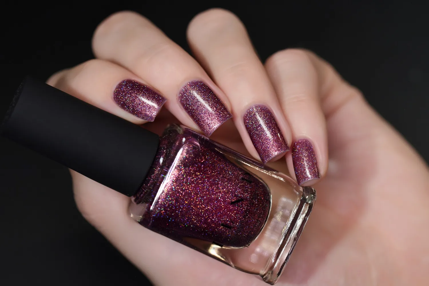 ILNP No Promises nagellack mörkrosa metallic