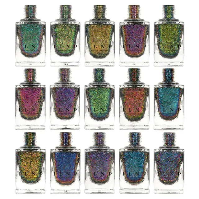 ILNP Holographic Ultra Chrome Flakies nagellacksset 15-pack