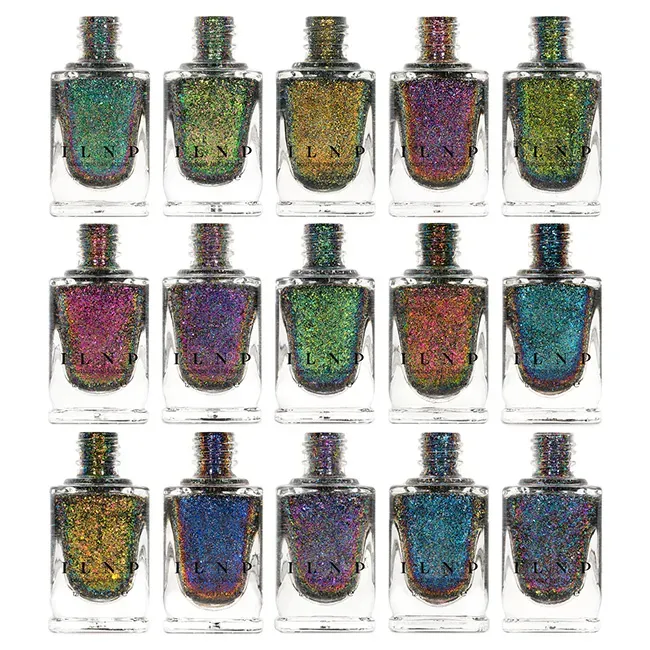 ILNP Holographic Ultra Chrome Flakies nagellacksset 15-pack