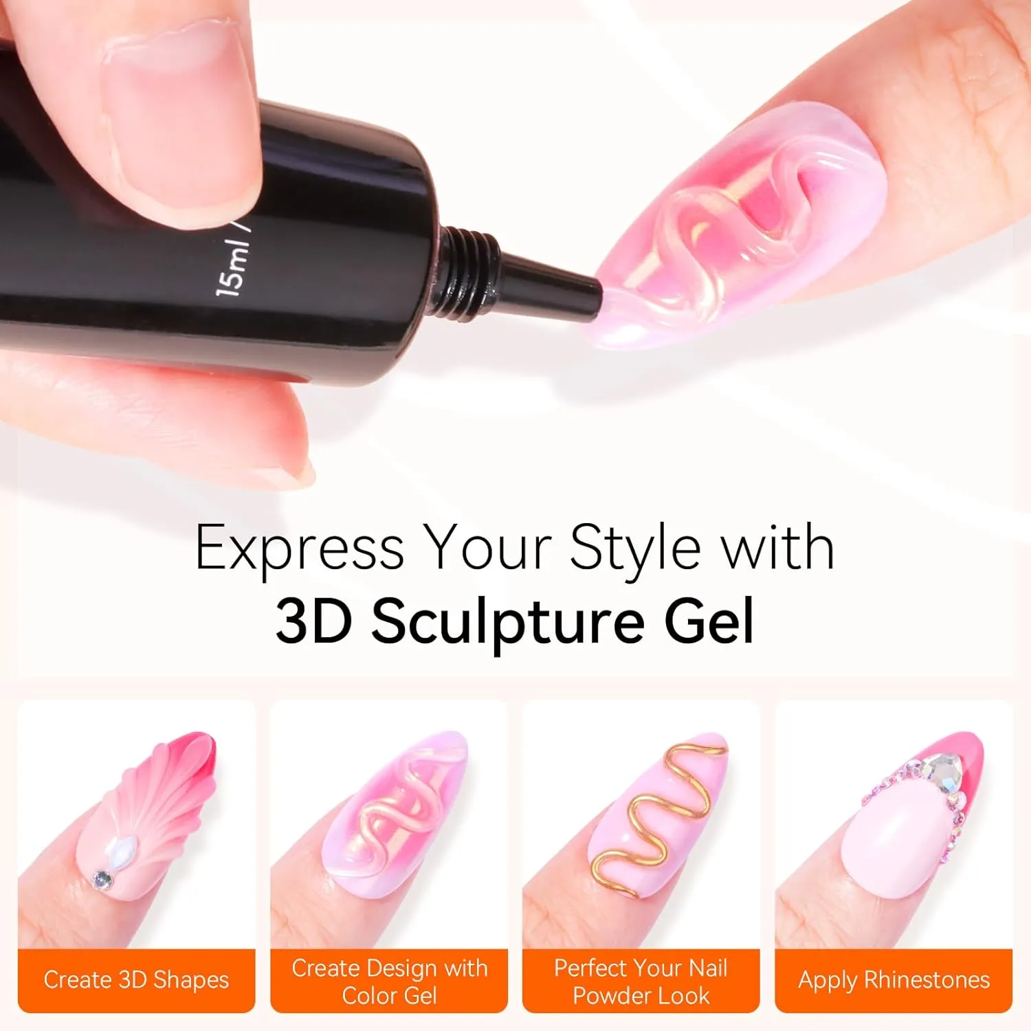 Makartt 3D Gel Sculpture Gel skulpteringsgel clear