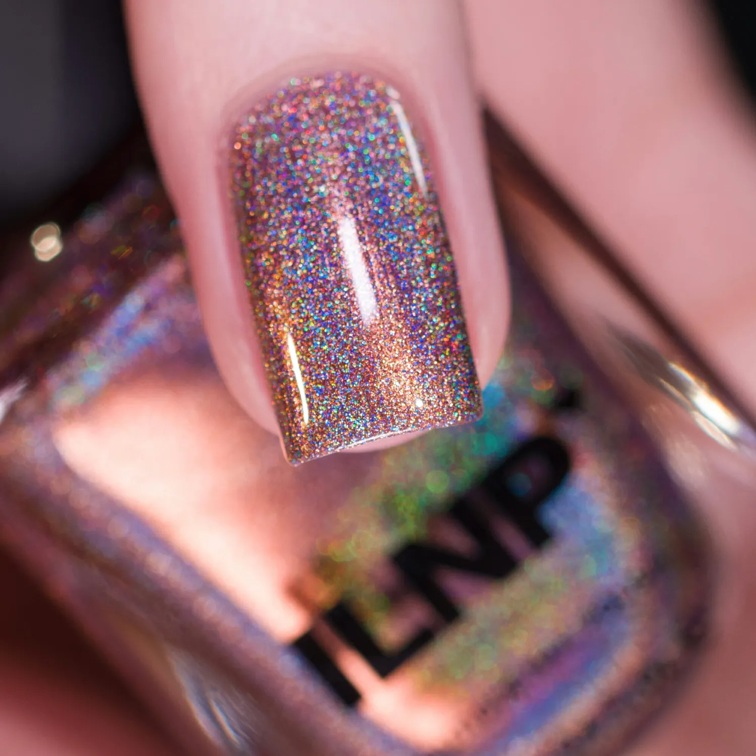 ILNP Chai Latte nagellack holografisk mocka