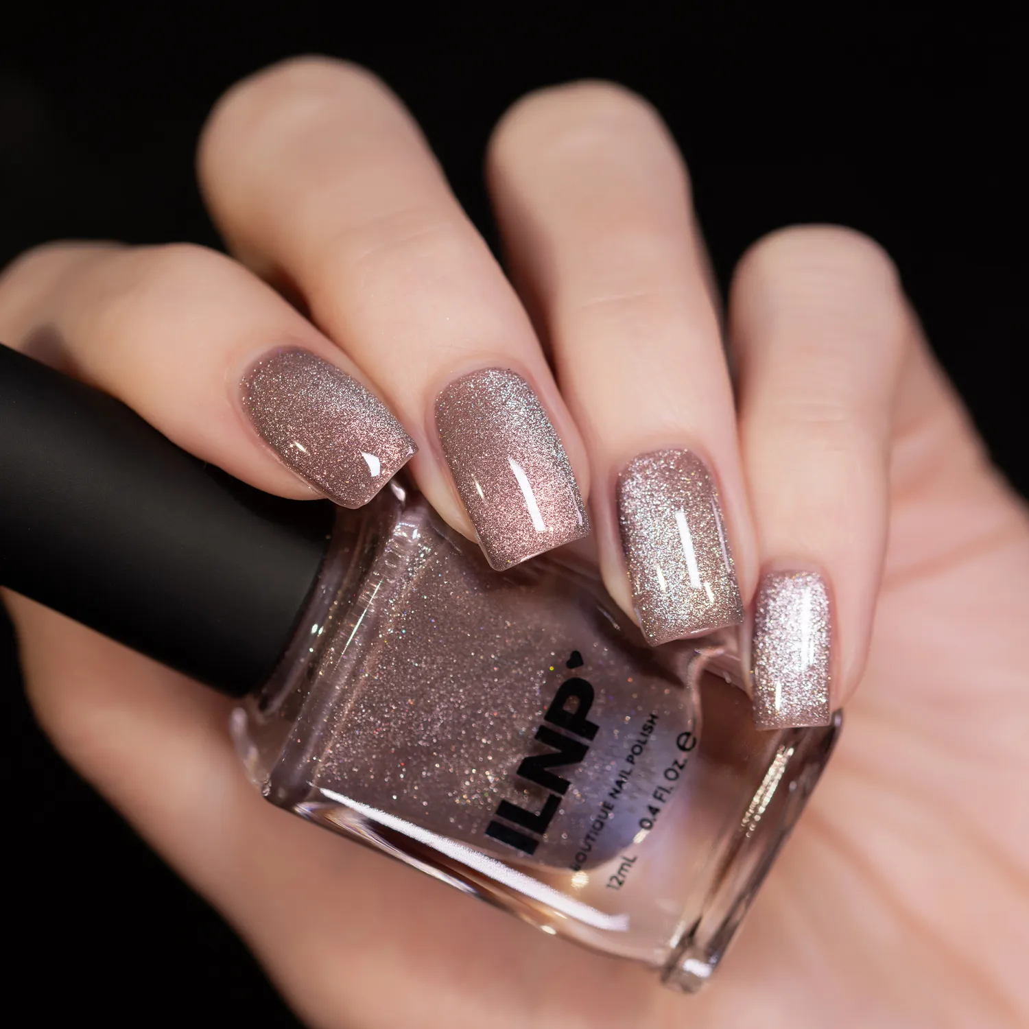 ILNP Velvet Velveteen magnetiskt nagellack brun holo