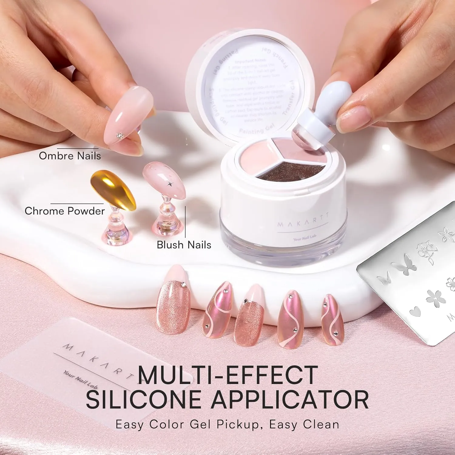 Makartt ColorPot Petal Veil nagelkit mini UV-lampa 5-i-1