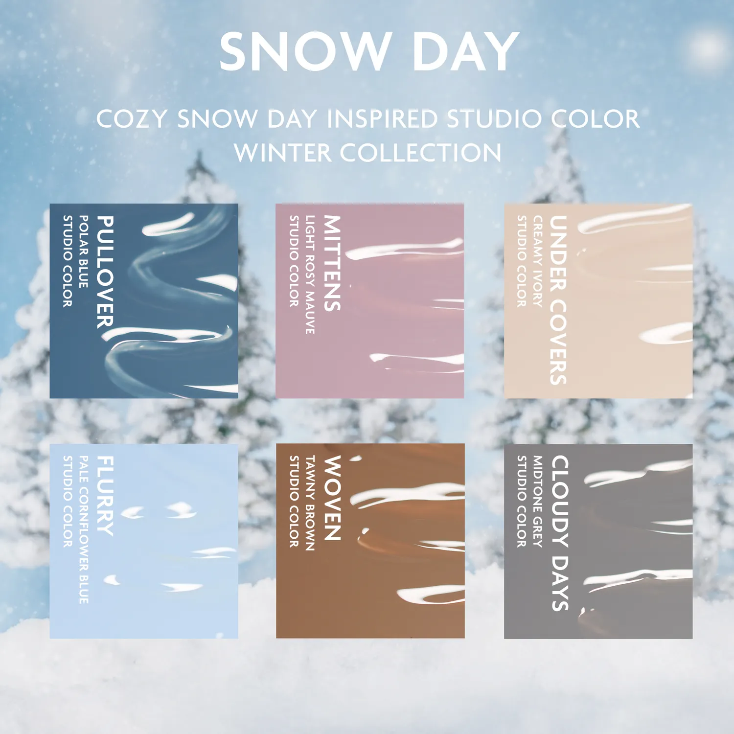 ILNP Snow Day nagellackset 6-pack krämig vinter