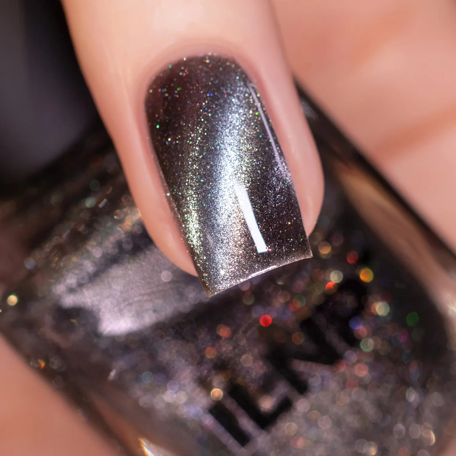 ILNP Moonlit nagellack kolgrå magnetisk silver
