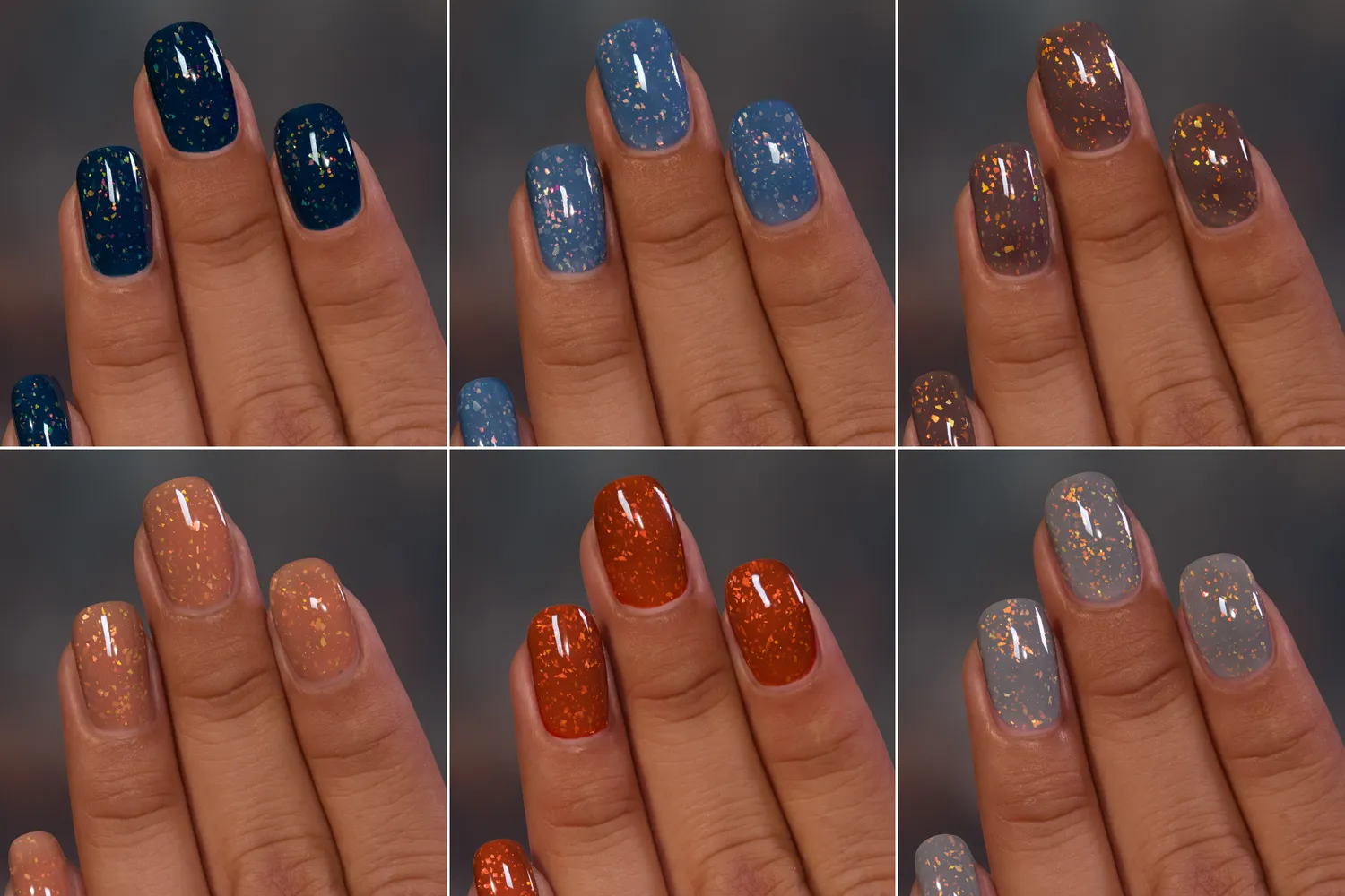 ILNP After The Rain nagellacksset 6-pack flakie shimmer