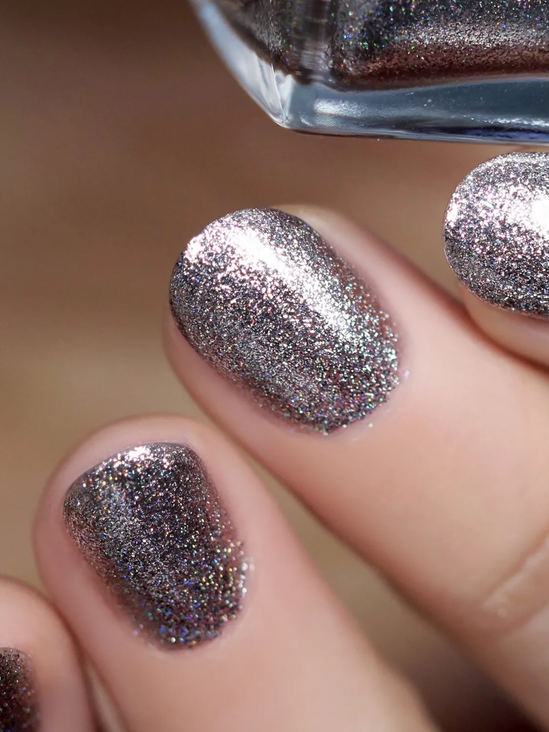 ILNP Sleigh Bells nagellack champagne metallic holo
