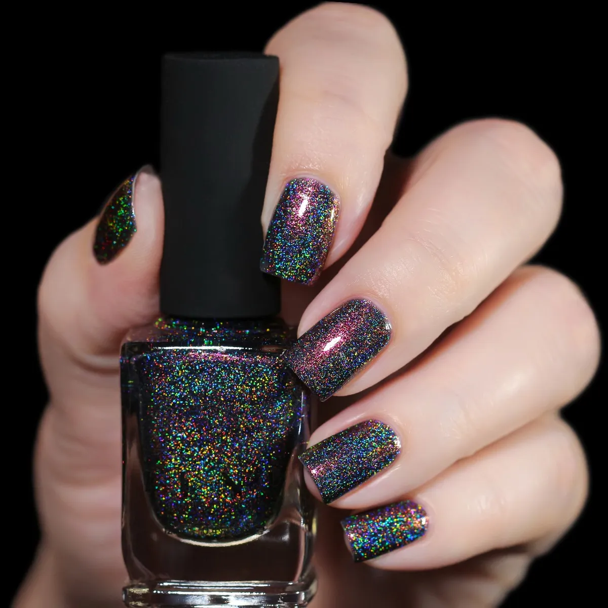 ILNP Revival nagellack holografisk svart röd