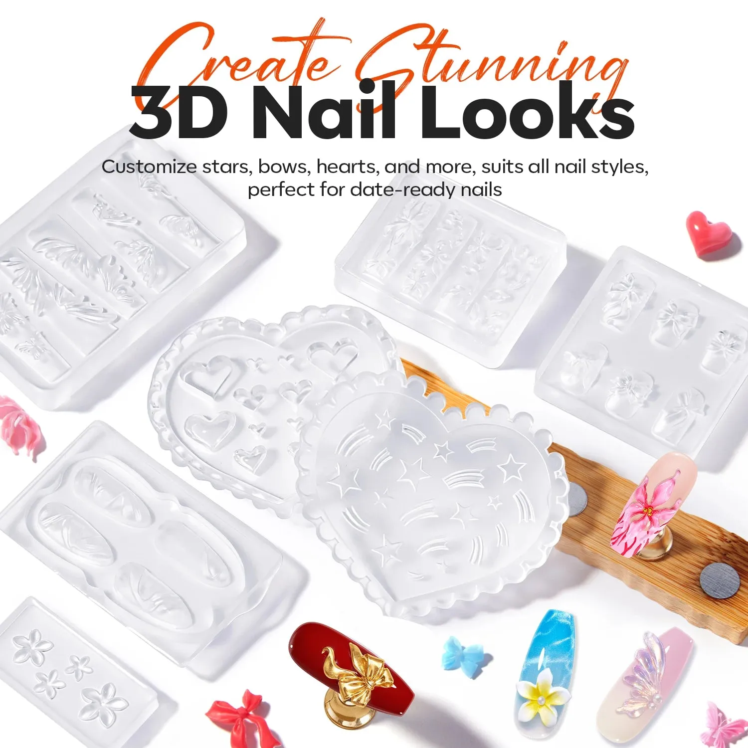 Modelones Quiet Dawn 3D silikonform nagelkonst