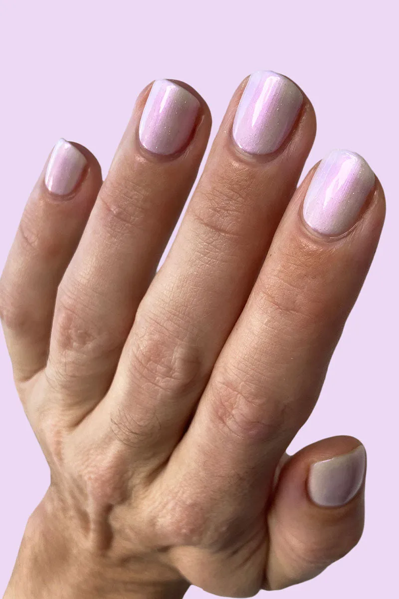 Cirque Colors Siren pärllack vit-lila hologlitter