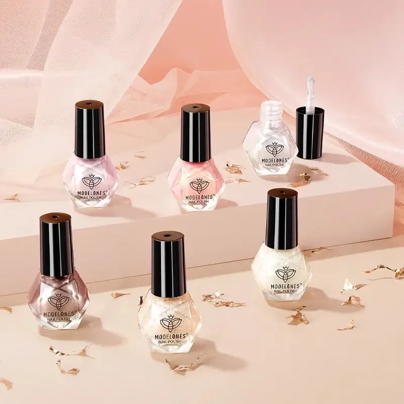 Modelones Vanilla Dream nagellack 6-pack glitter nude