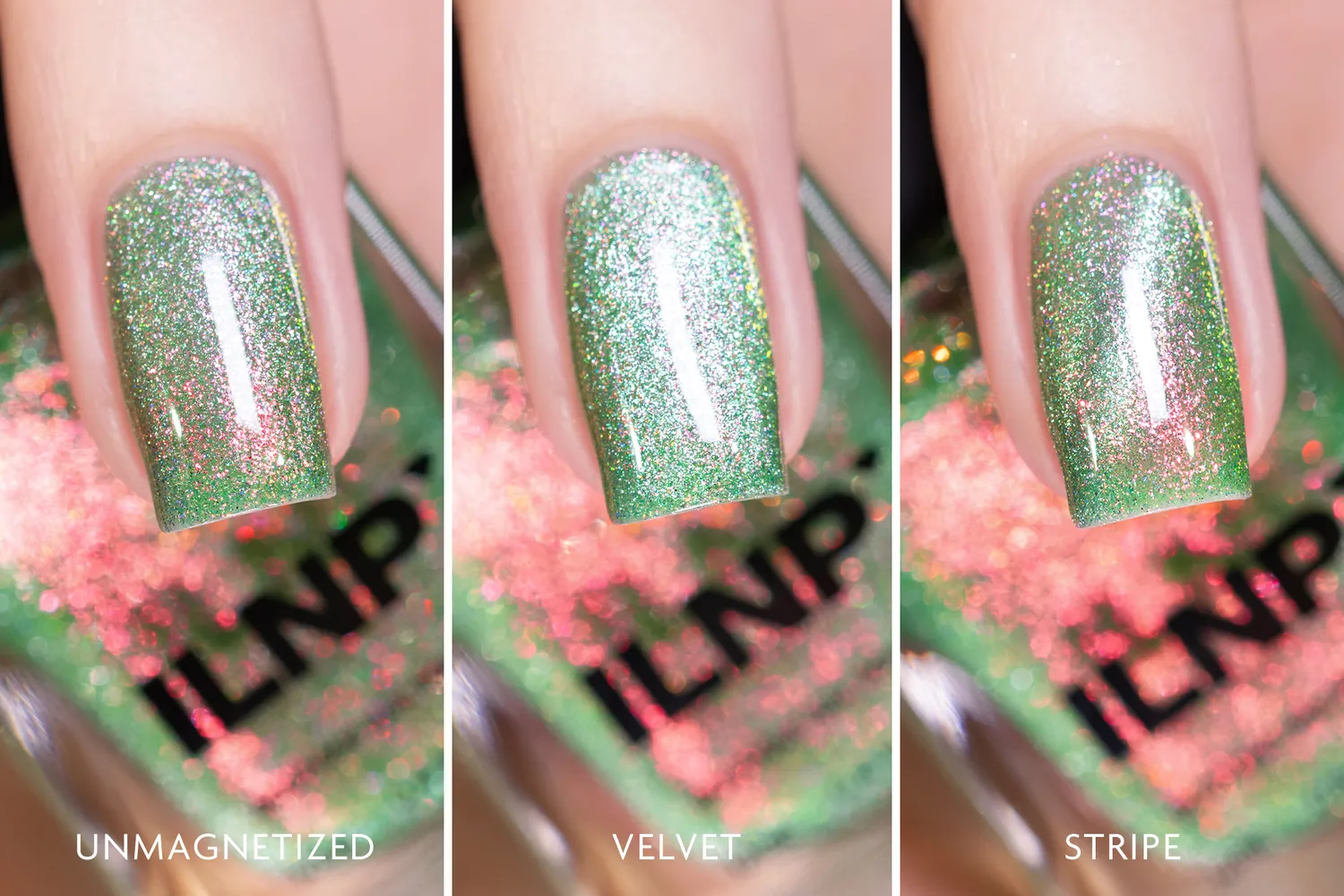 ILNP Power Surge nagellack grön magnetiskt