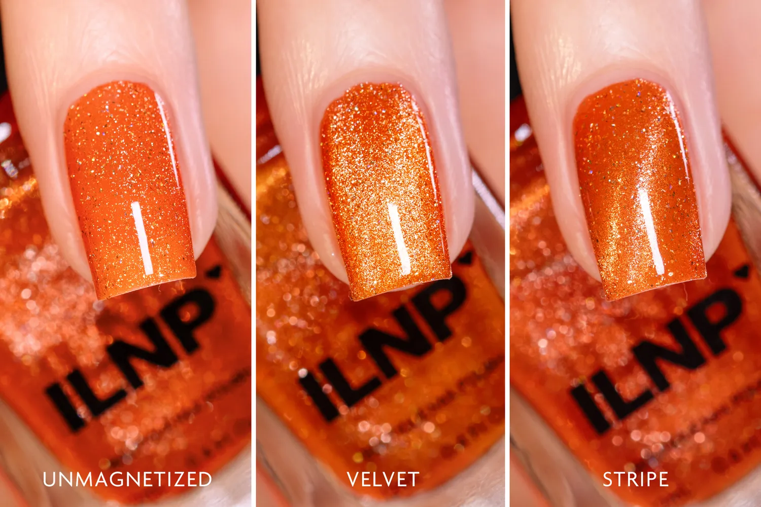ILNP POP! Orange Pop magnetiskt nagellack orange holo