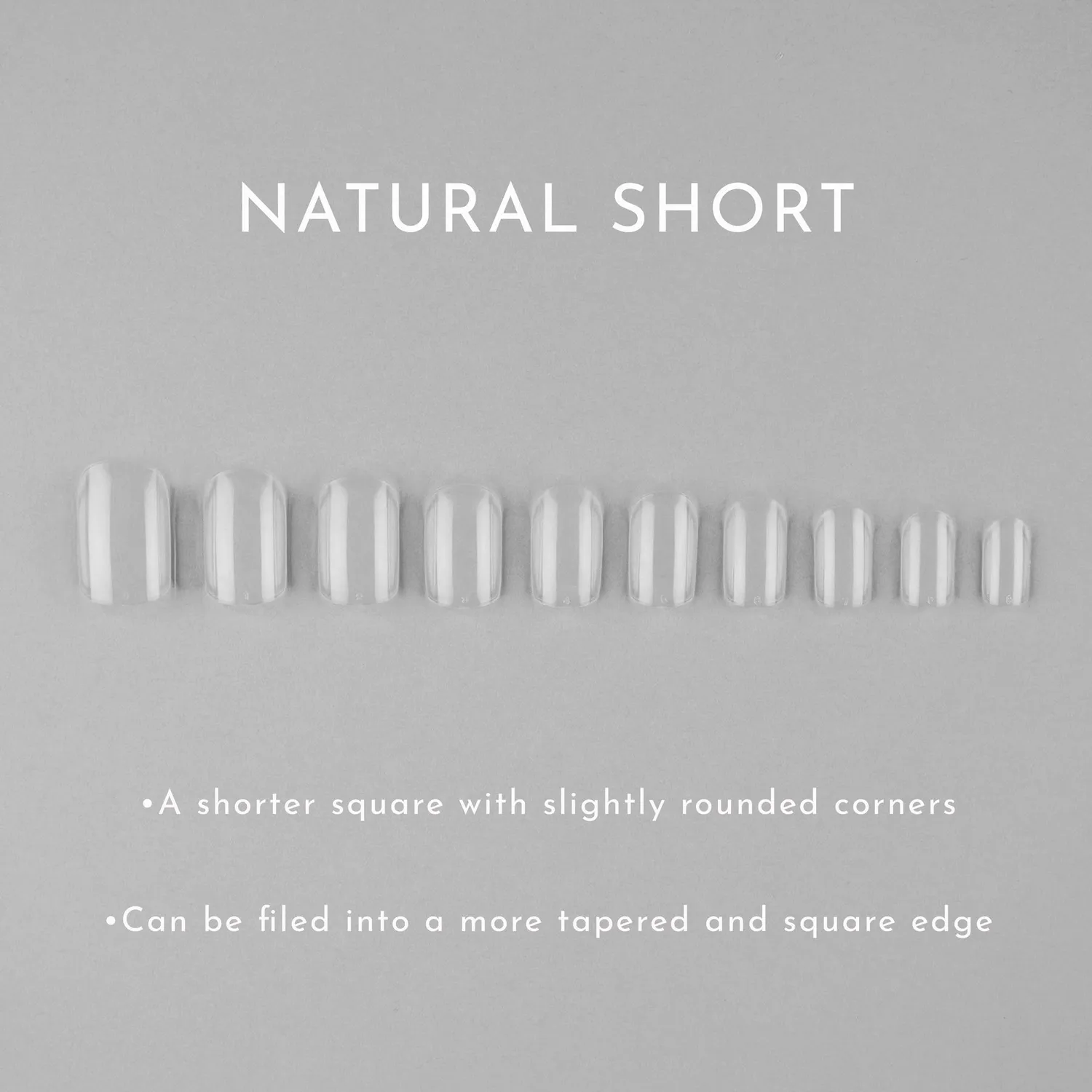Iz Beauty Natural Short nageltippar fullcover 200-pack